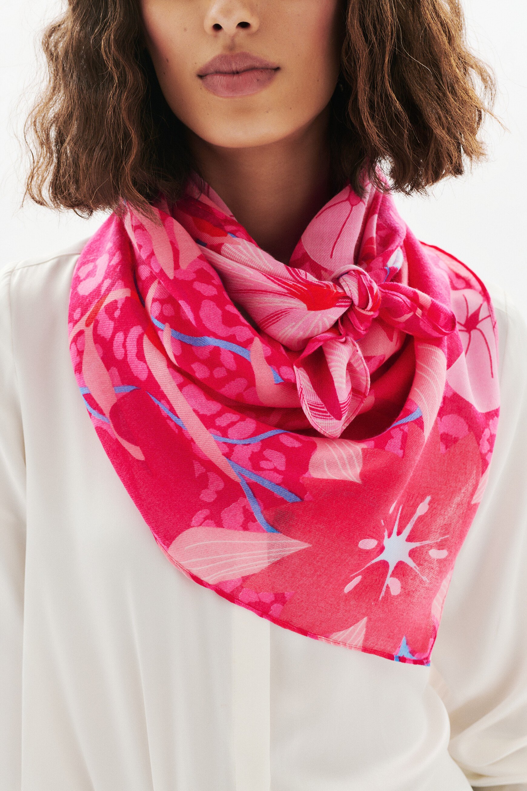 Foulard Octobre Rose rose femme