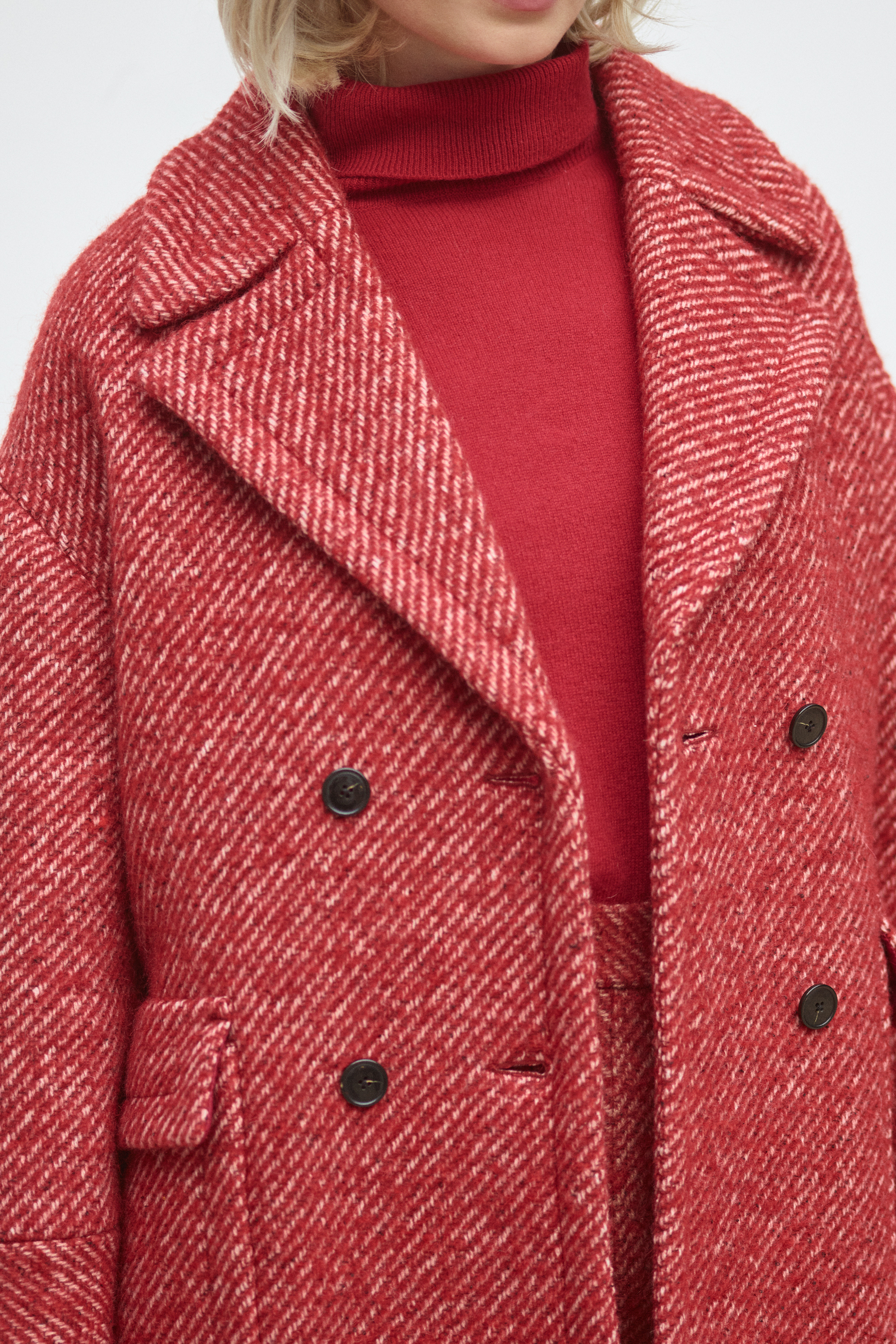 manteau mathias rouge femme