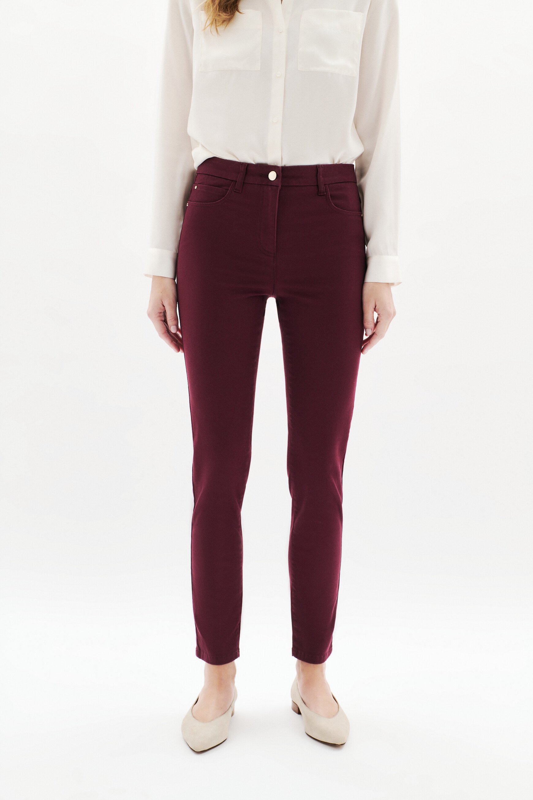 Tony trousers burgundy woman