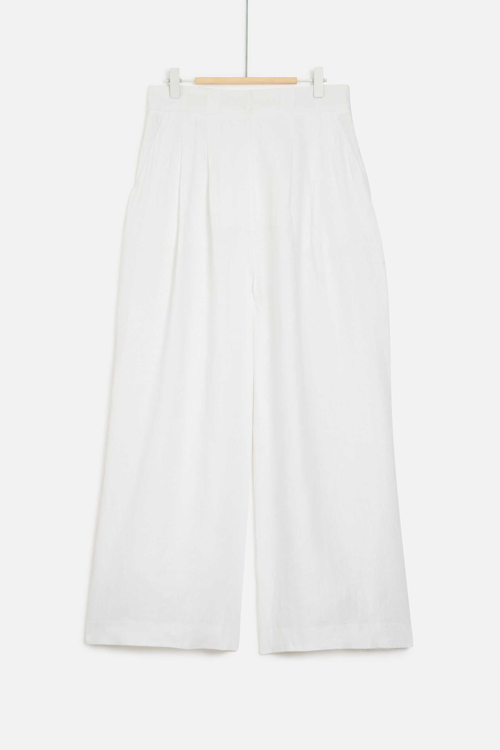 pantalon valvano jupe culotte 100 lin blanc femme Pantalon valvano jupe-culotte 100% lin blanc femme