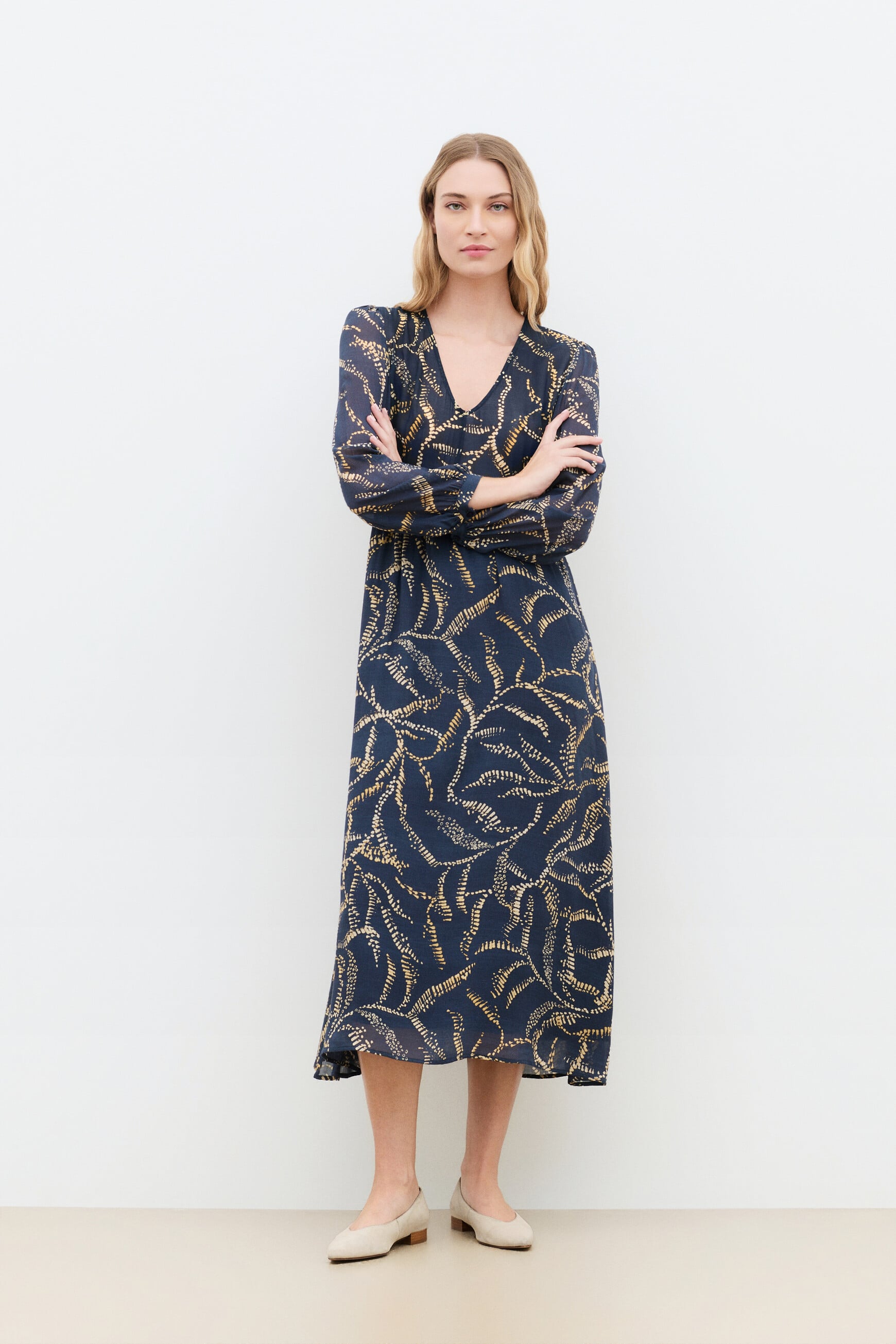 Rtami dress navy blue woman