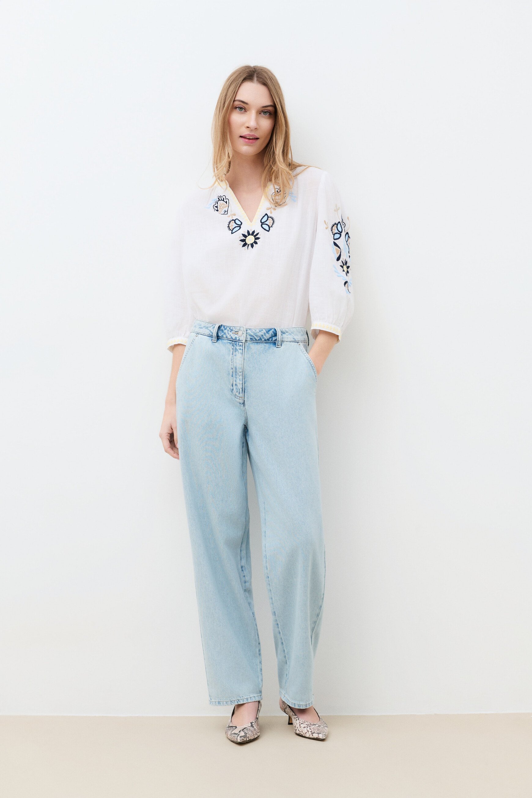 Pantalon Polairodenim denim baby bleu femme