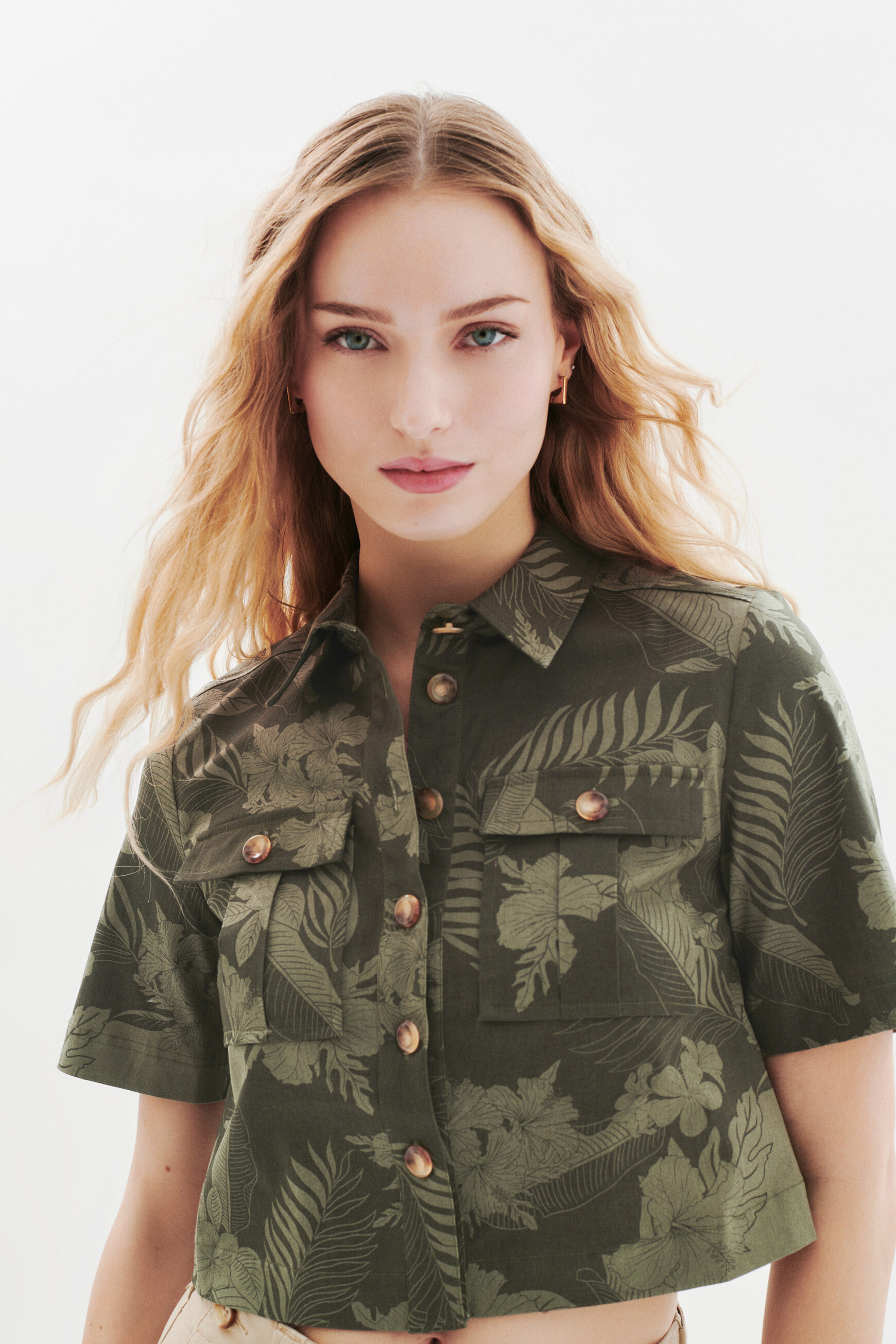 chemise cleo vert kaki femme Chemise Cleo vert kaki femme