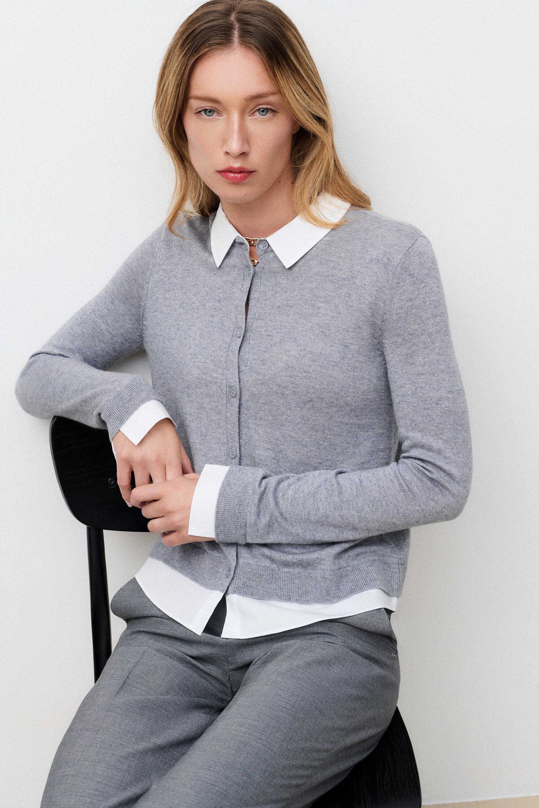 Pull Mlenny gris femme