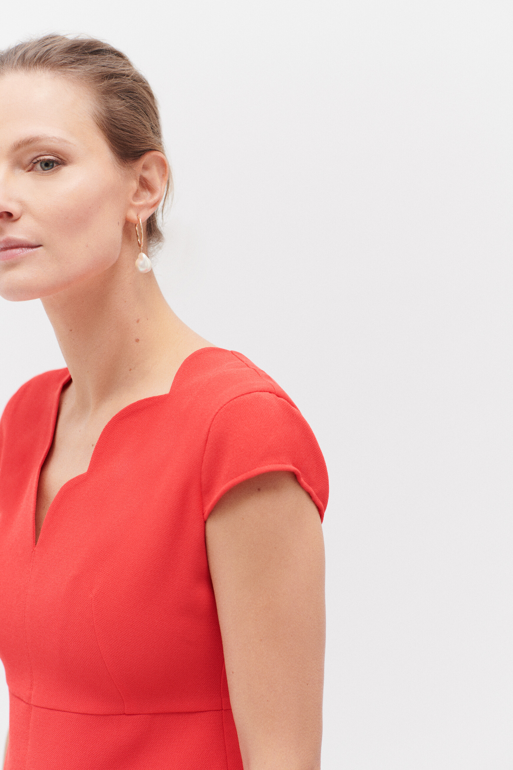 robe structuree myra rouge femme