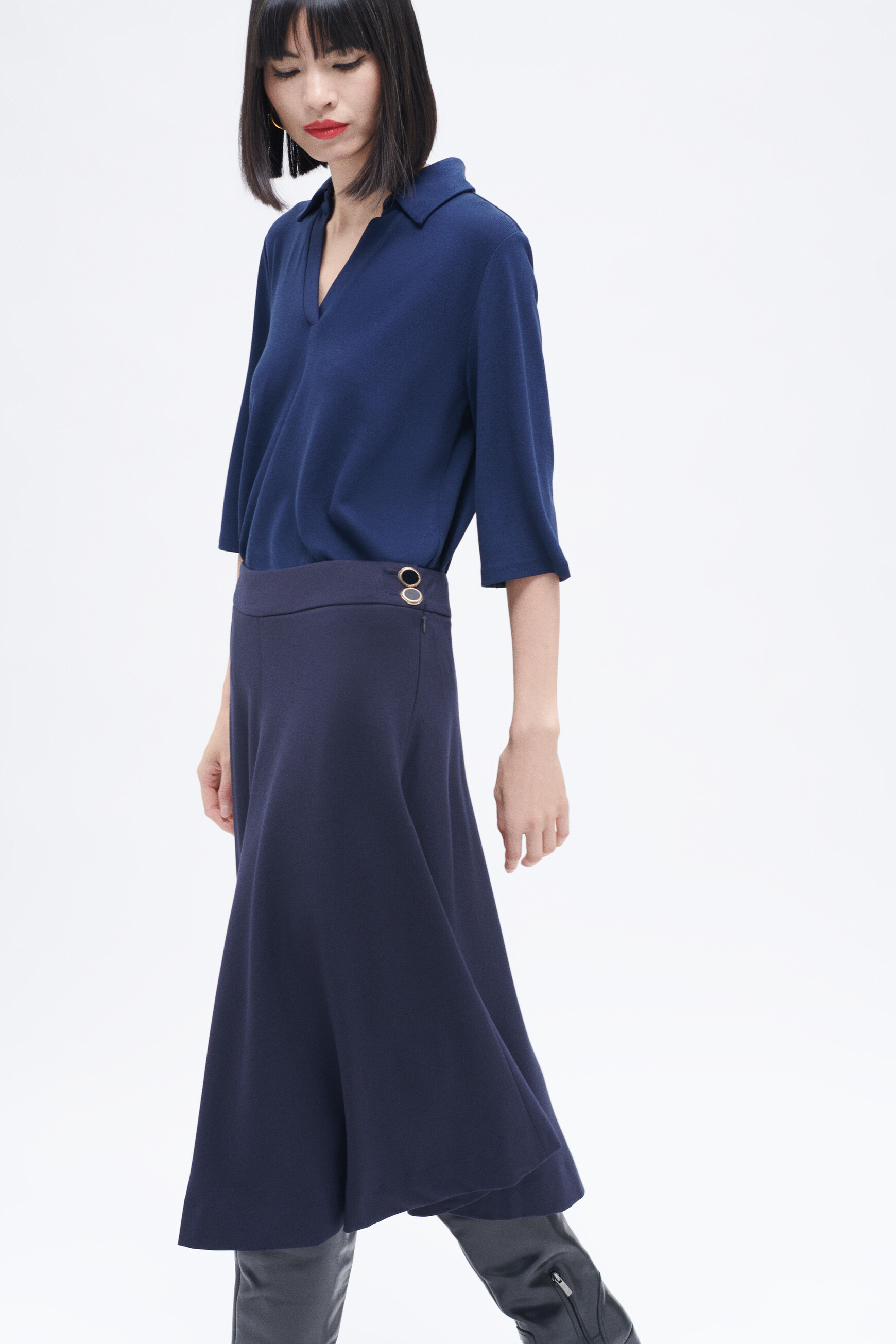 jupe james bleu marine femme Jupe james bleu marine femme
