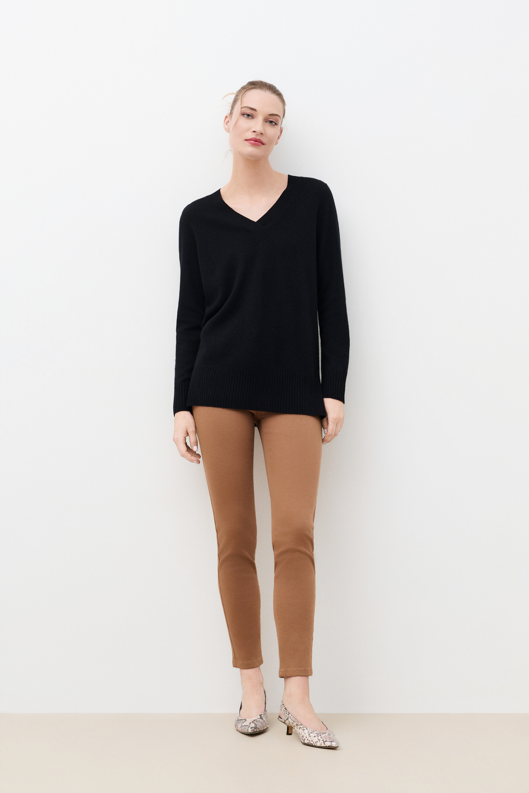 Mfrank sweater 100% cashmere black woman