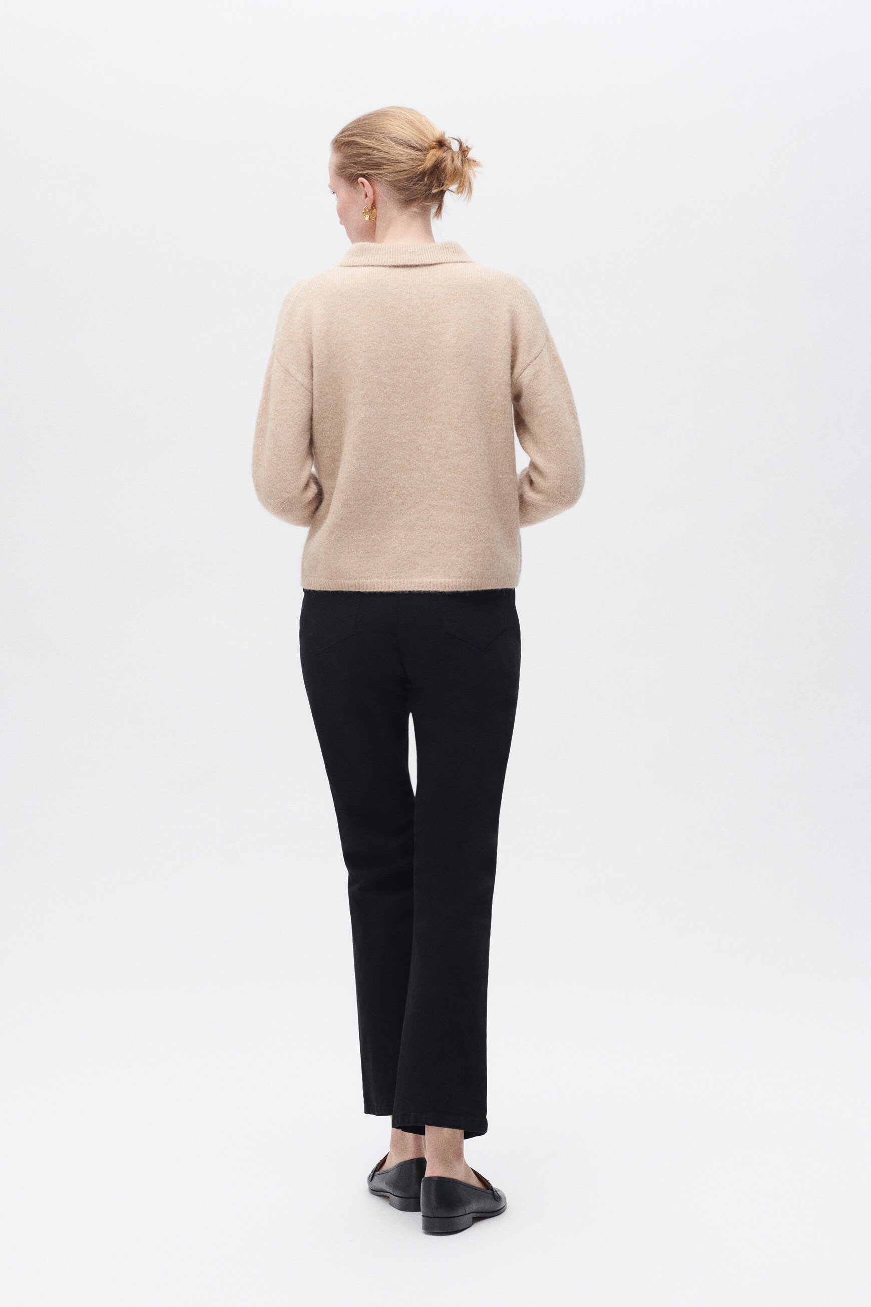 Pantalon palmo noir femme