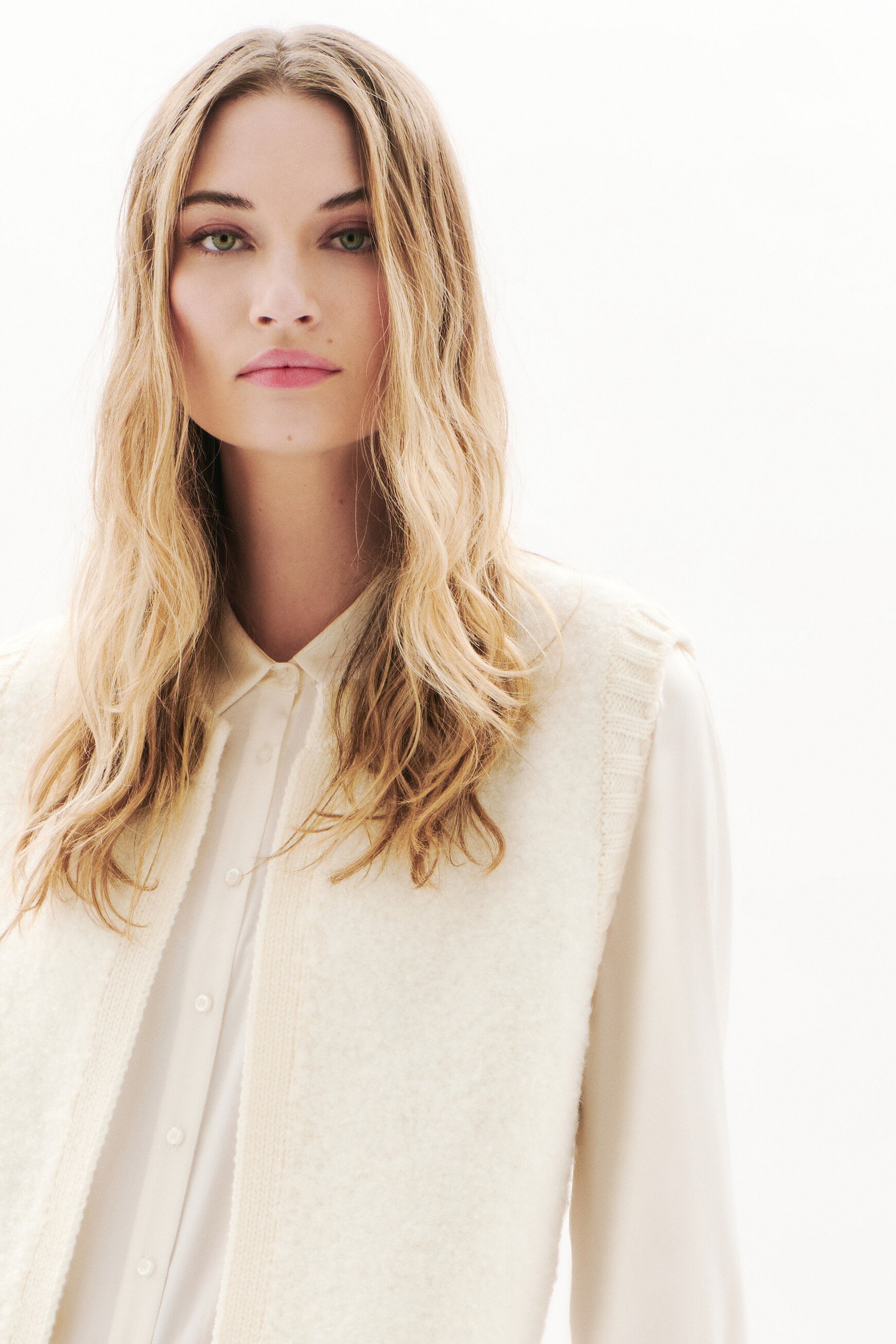 Gilet Mdino ecru femme