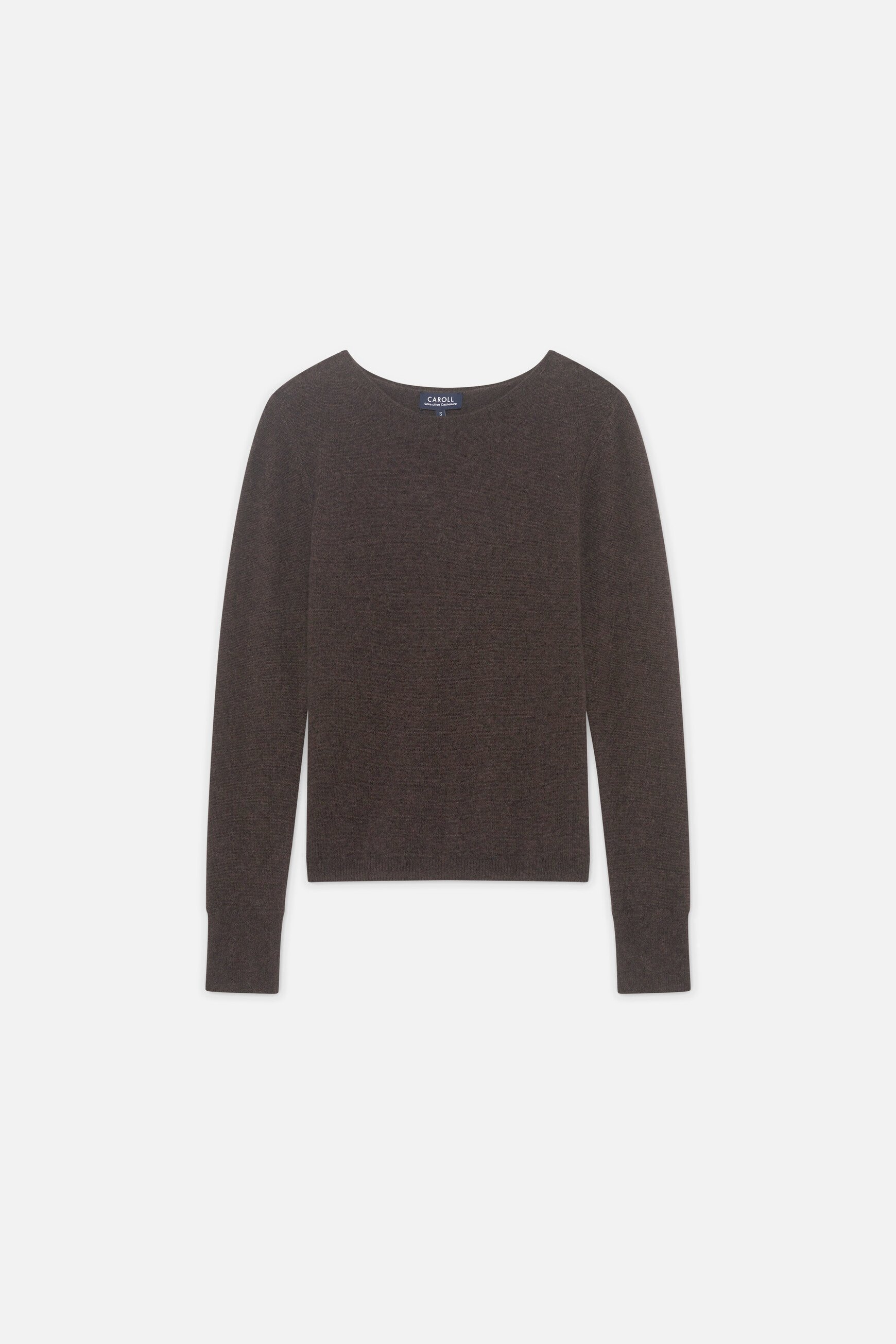 Maglione mzoan 100% cashmere marron foncé donna