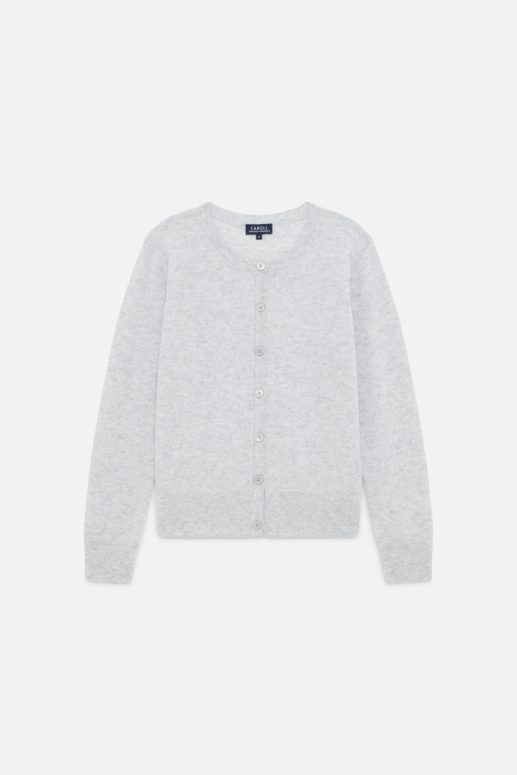 mcaroline 100% cashmere cardigan light grey woman
