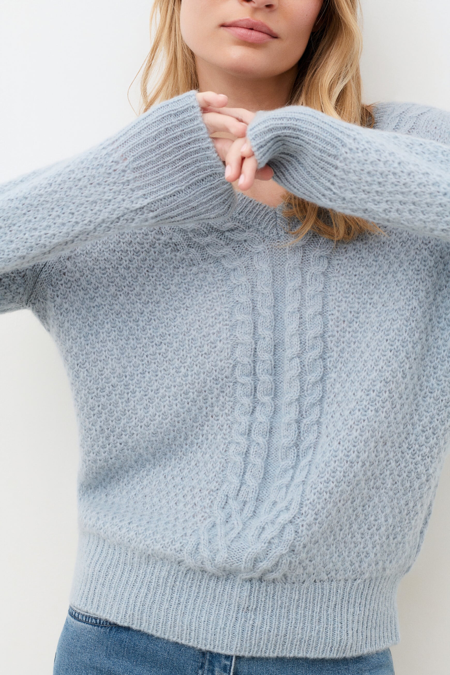 Mvictorine sweater pastel blue woman