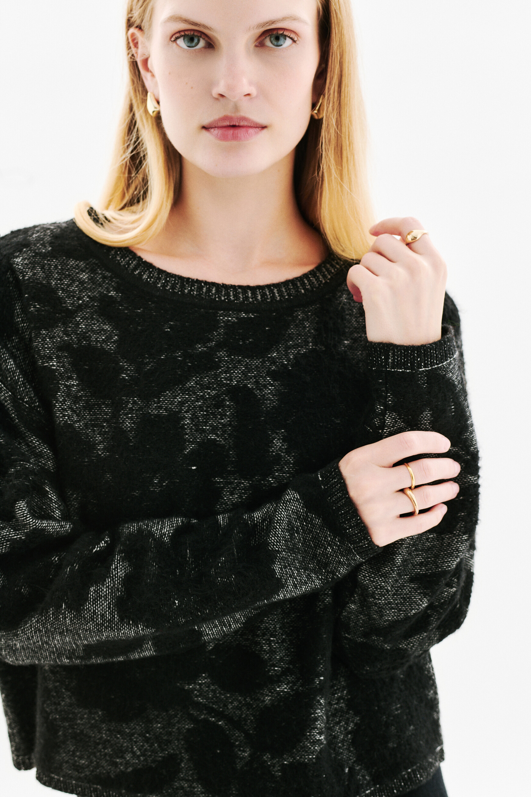 Jersey Mflorentine negro mujer