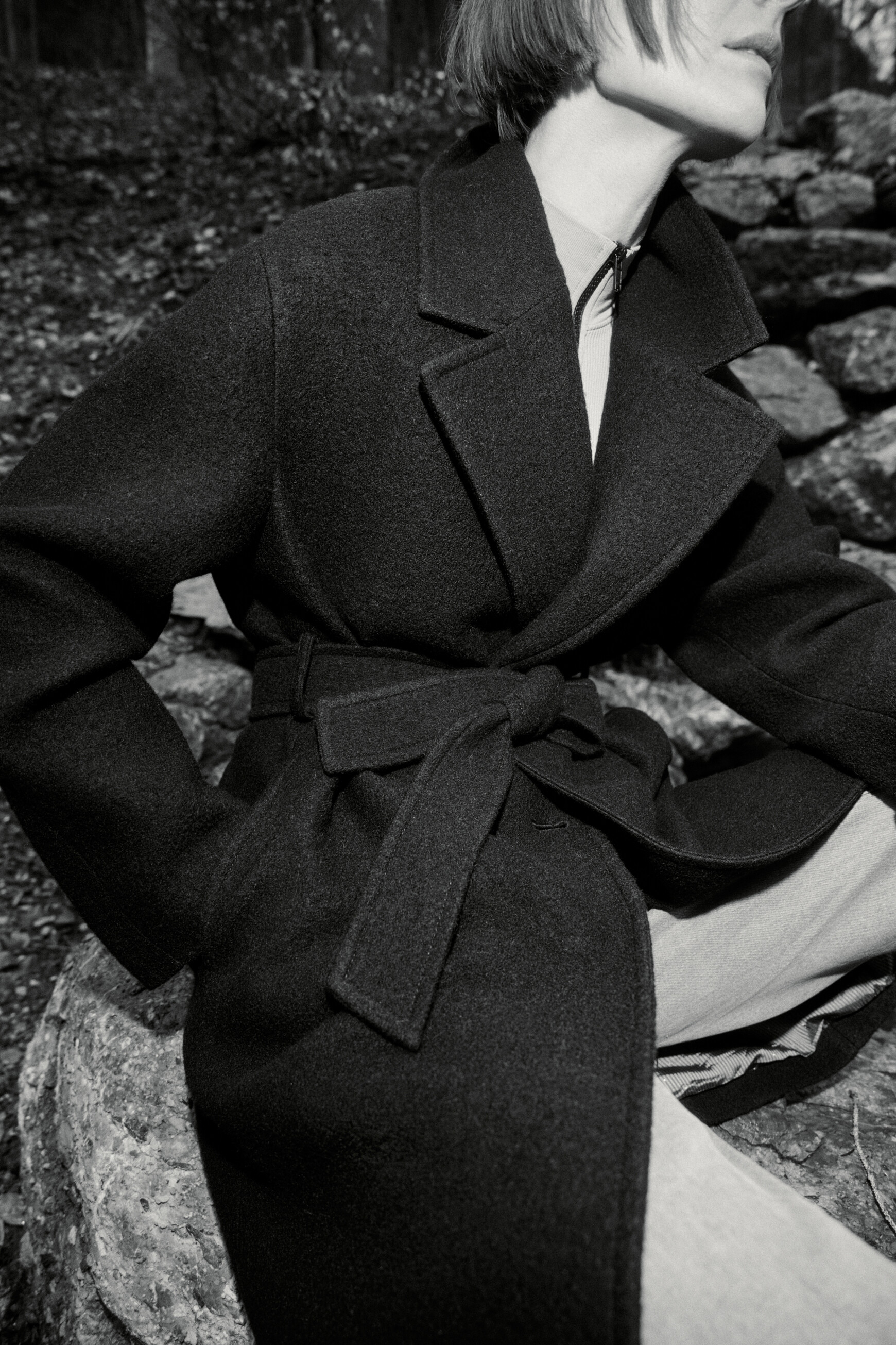 manteau grant noir femme Manteau grant noir femme