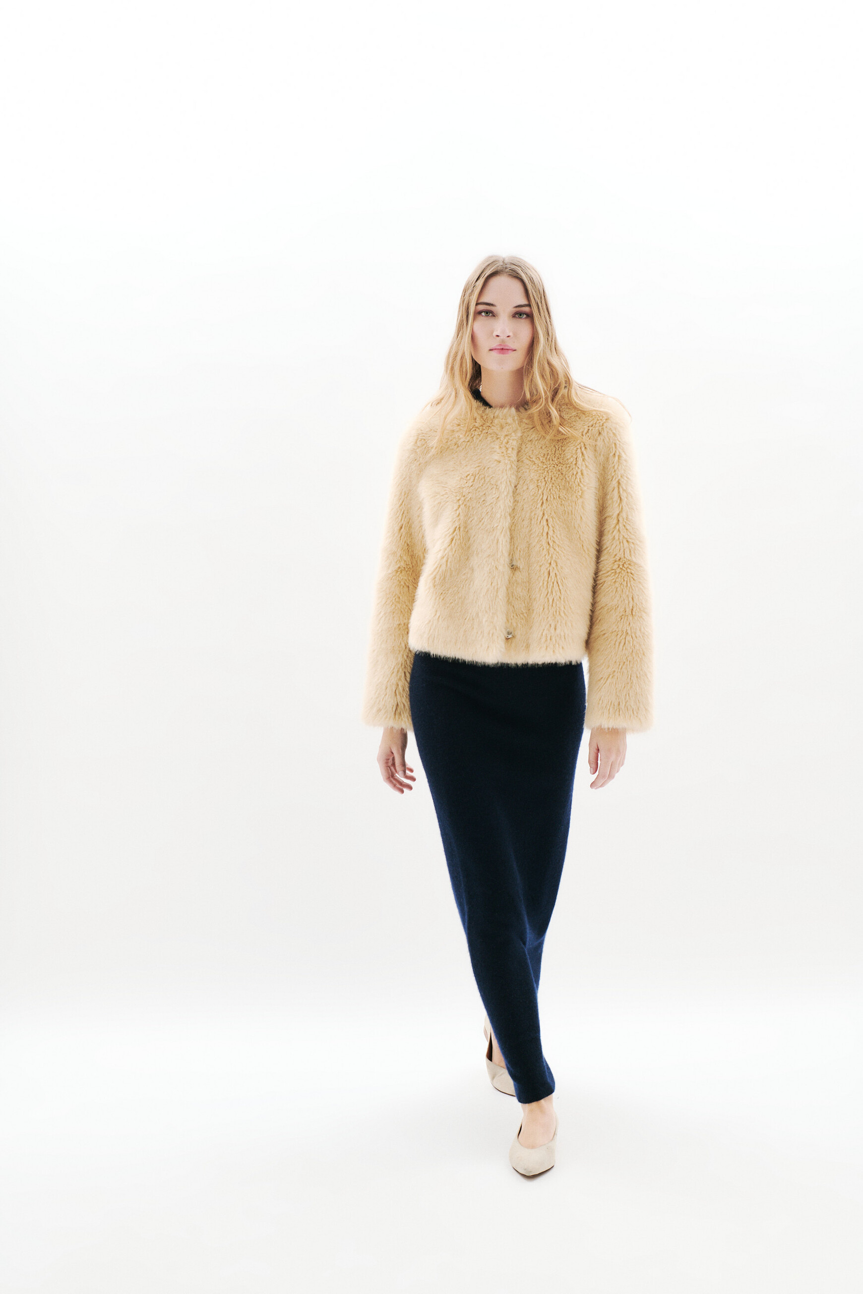 Manteau Gouverne creme femme