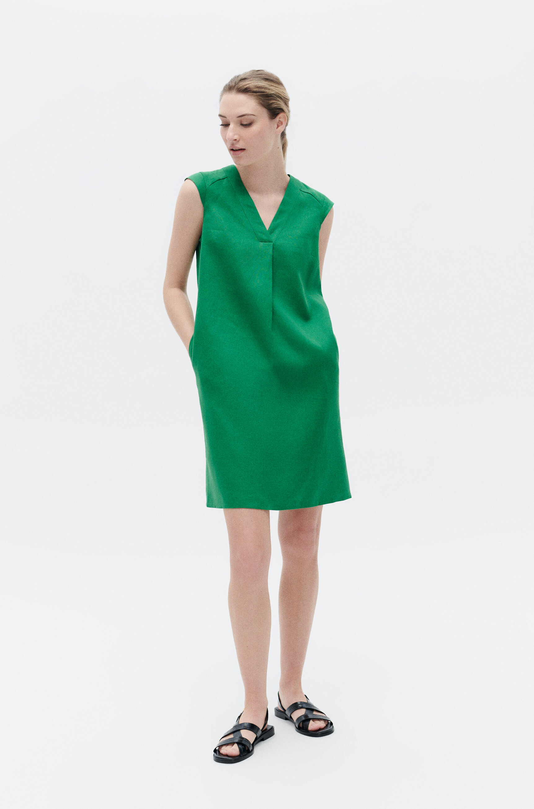 robe pamela 100 lin vert menthe femme robe pamela 100% lin vert menthe femme