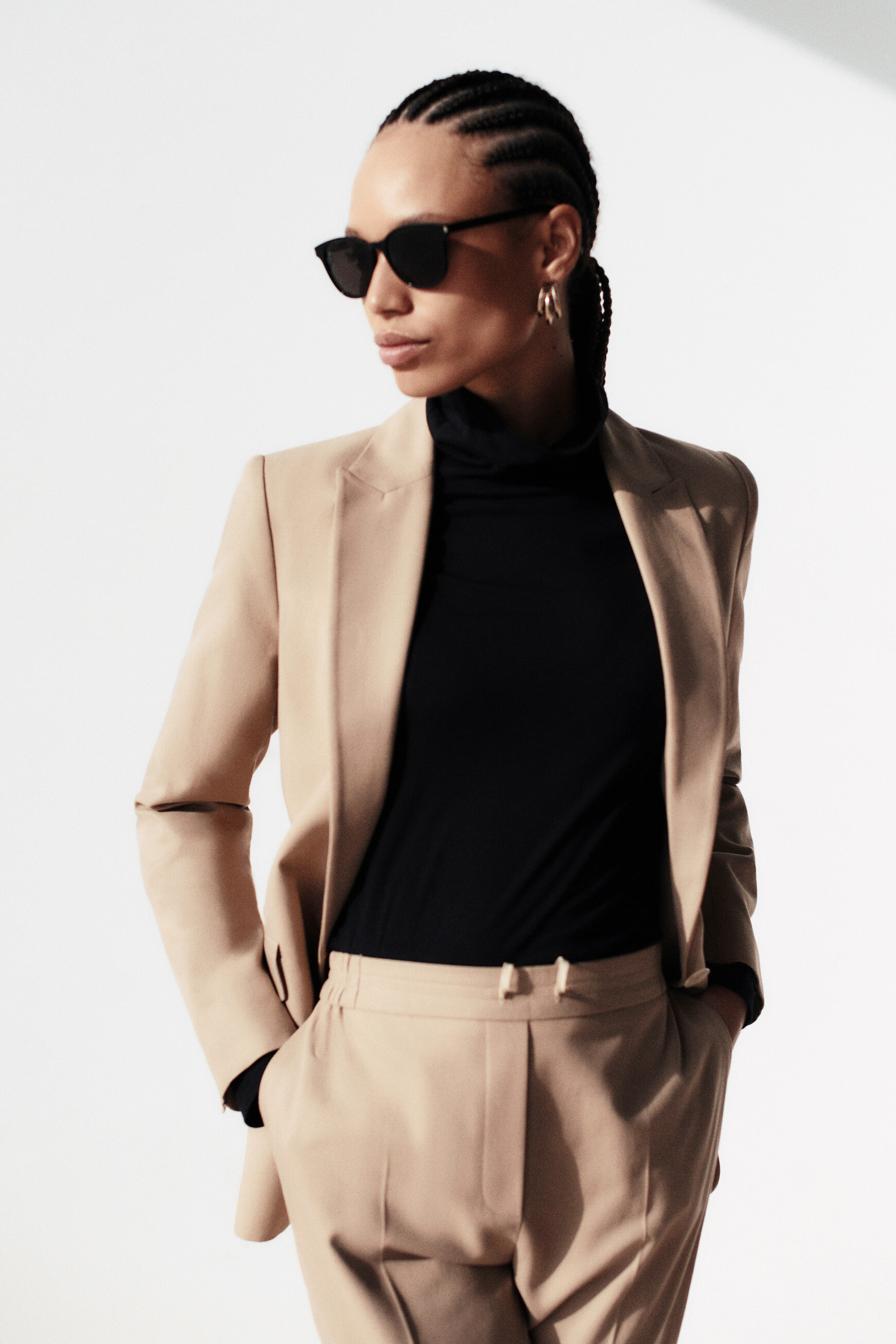 blazer leora classique sable femme