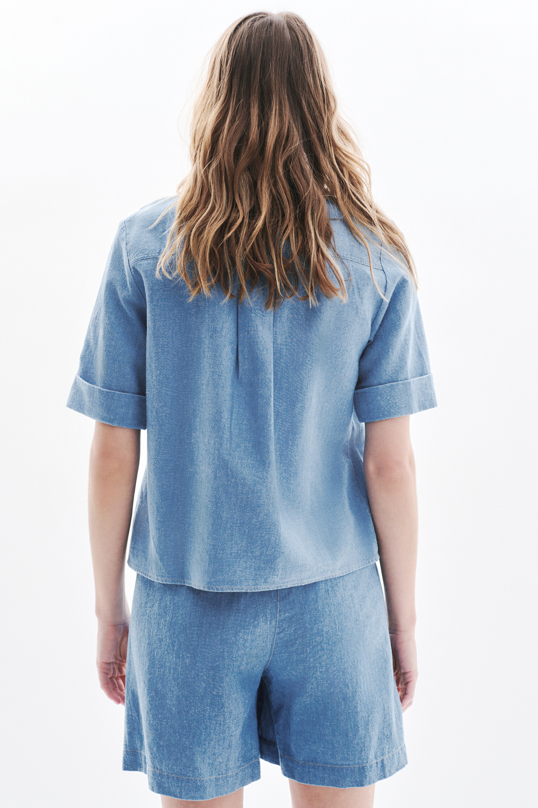 camisa carris denim azul bebe mujer Camisa Carris denim azul bebé mujer