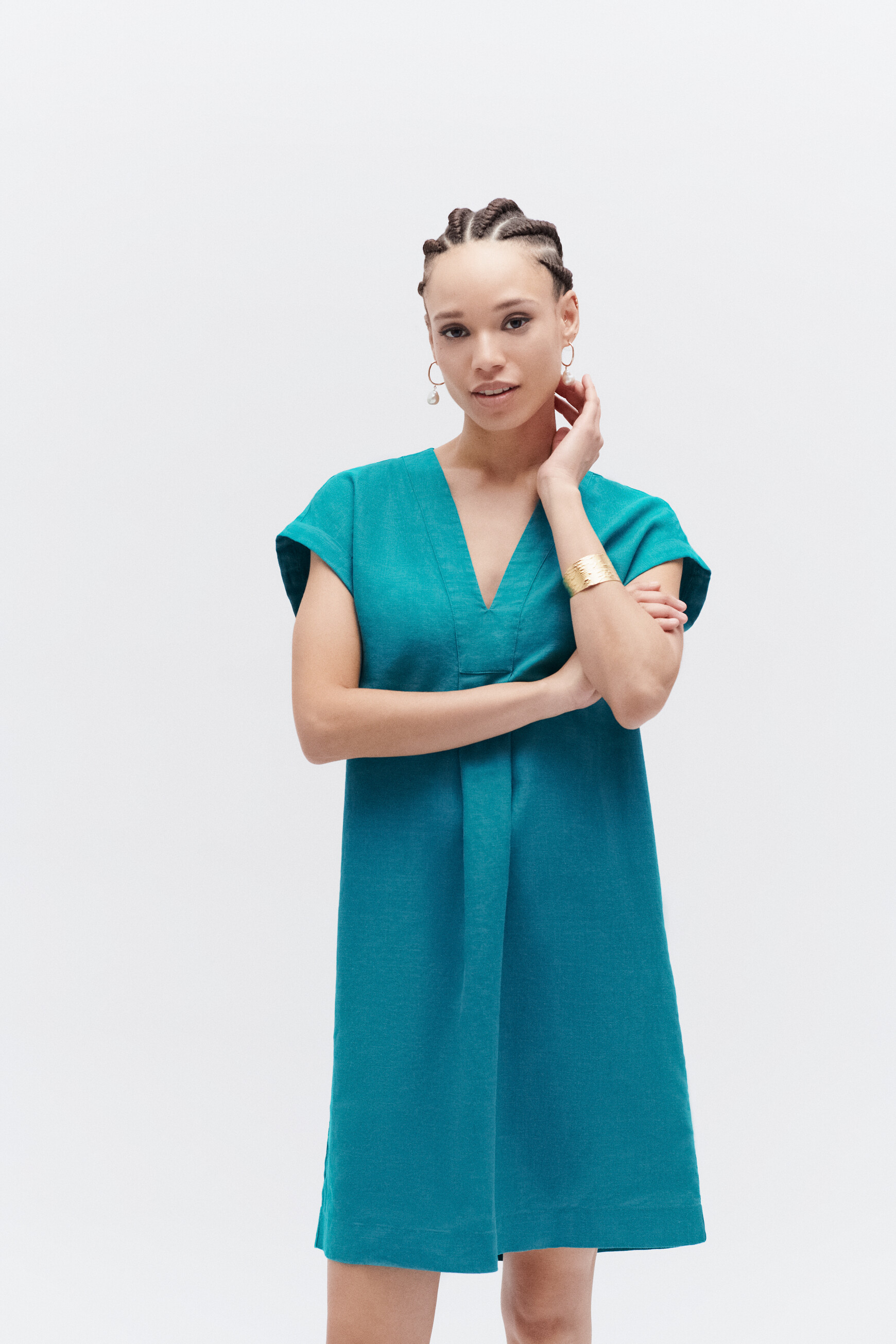 robe mirabelle 100 lin vert emeraude femme robe mirabelle 100% lin vert emeraude femme
