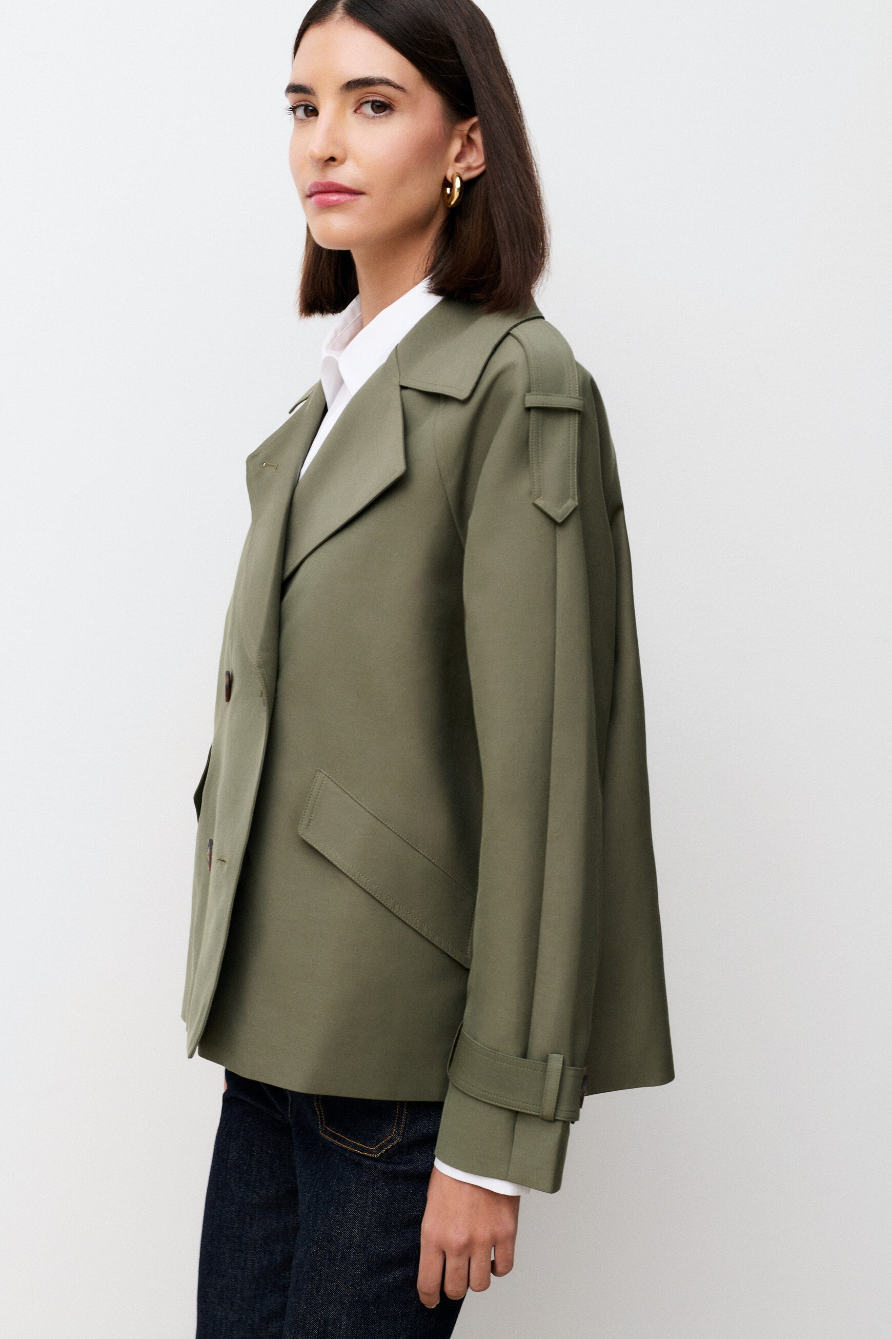 Trench gourmand vert kaki femme