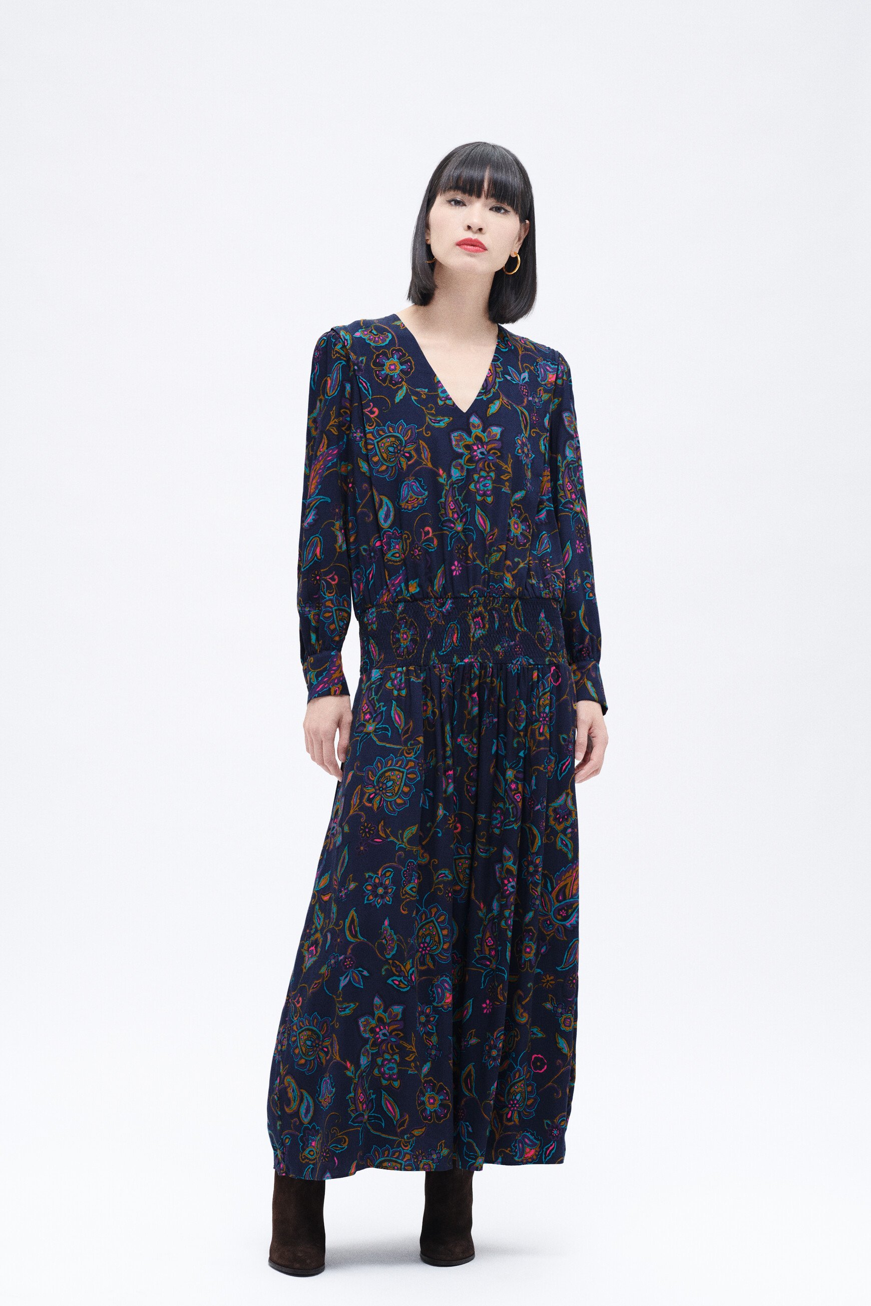 Robe rybilo bleu marine femme