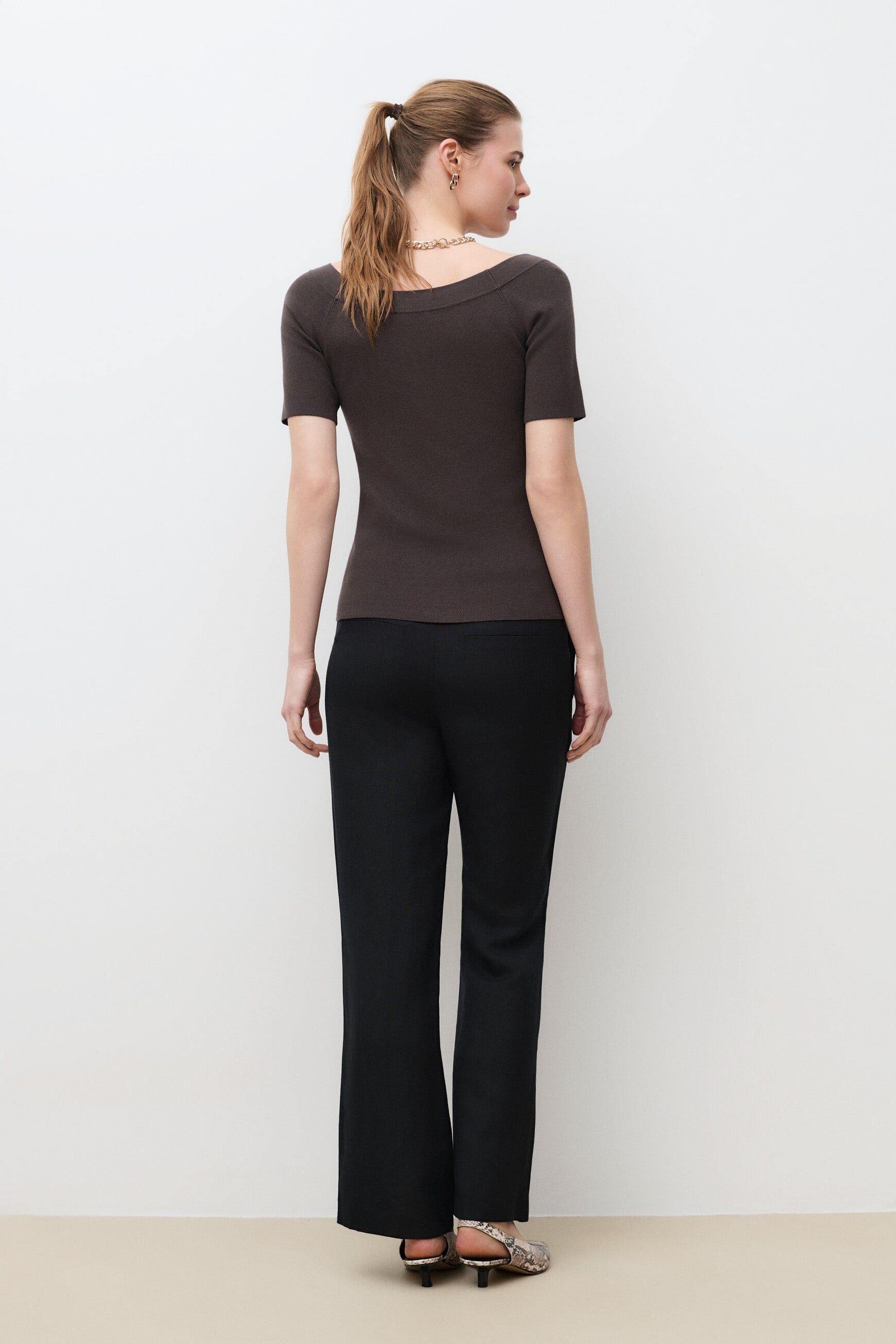 Pull Malone marron fonc&eacute; femme