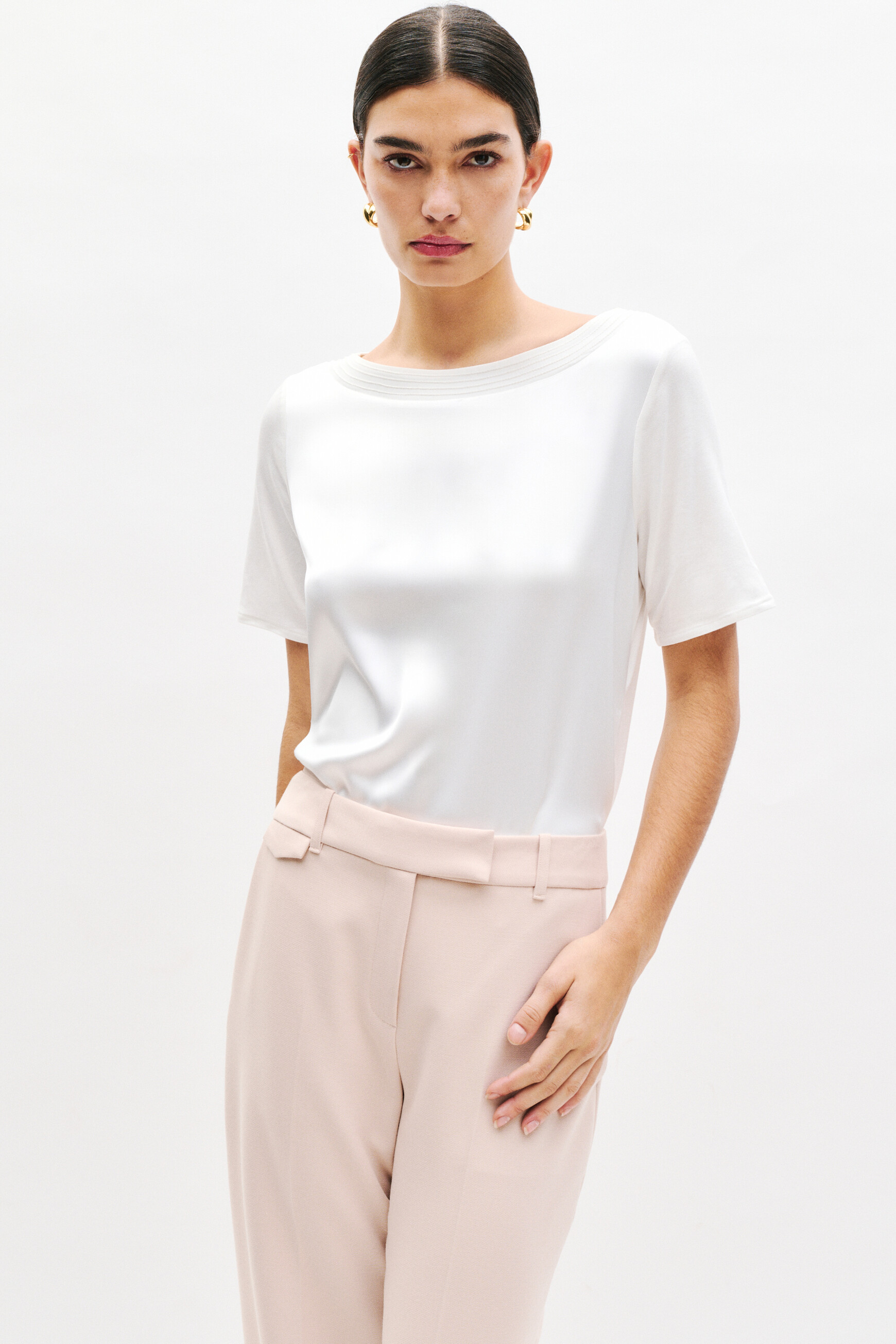 pantalon pvalerie rose poudree femme Pantalon Pvalerie rose poudrée femme