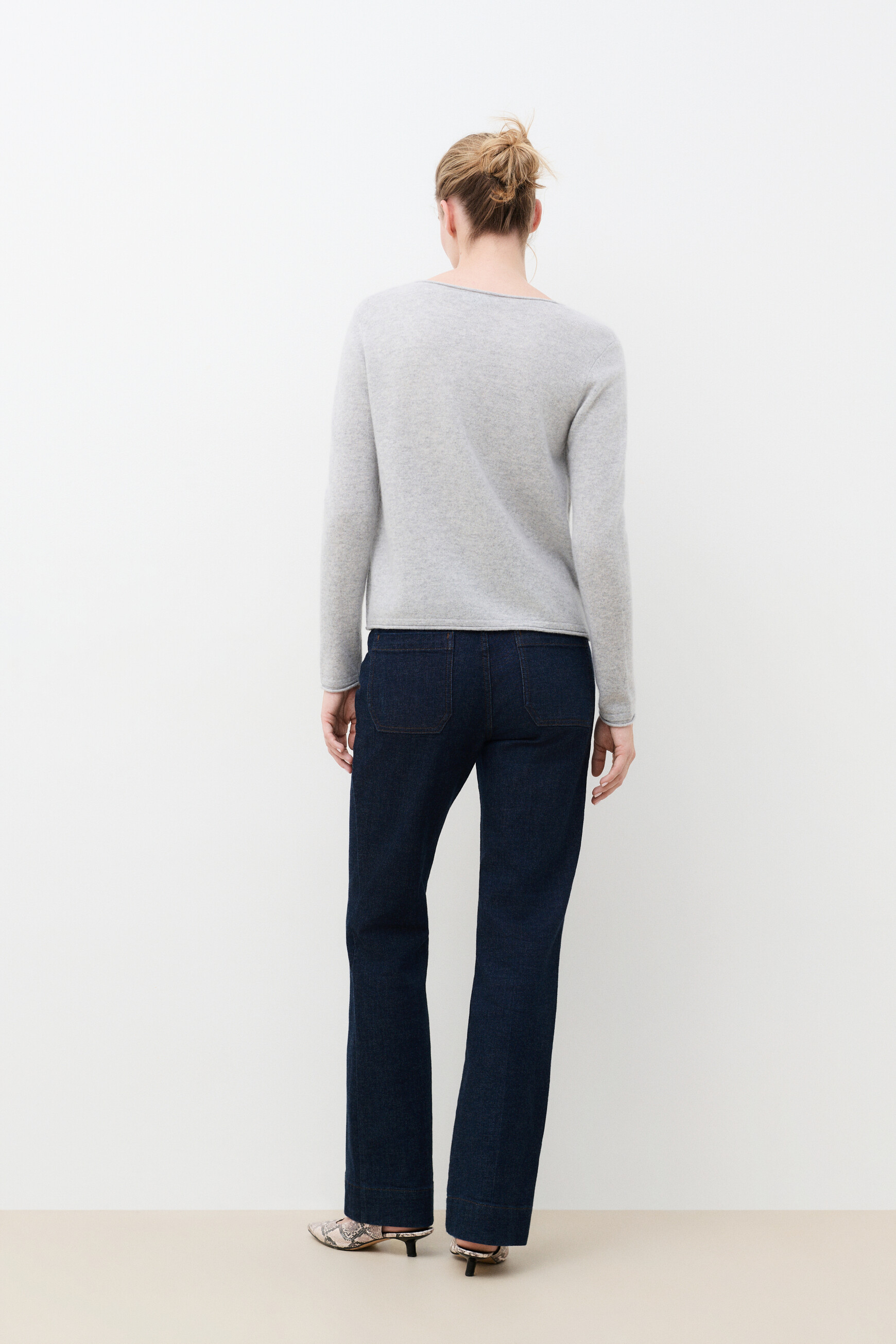 Msandy sweater 100% cashmere grey woman