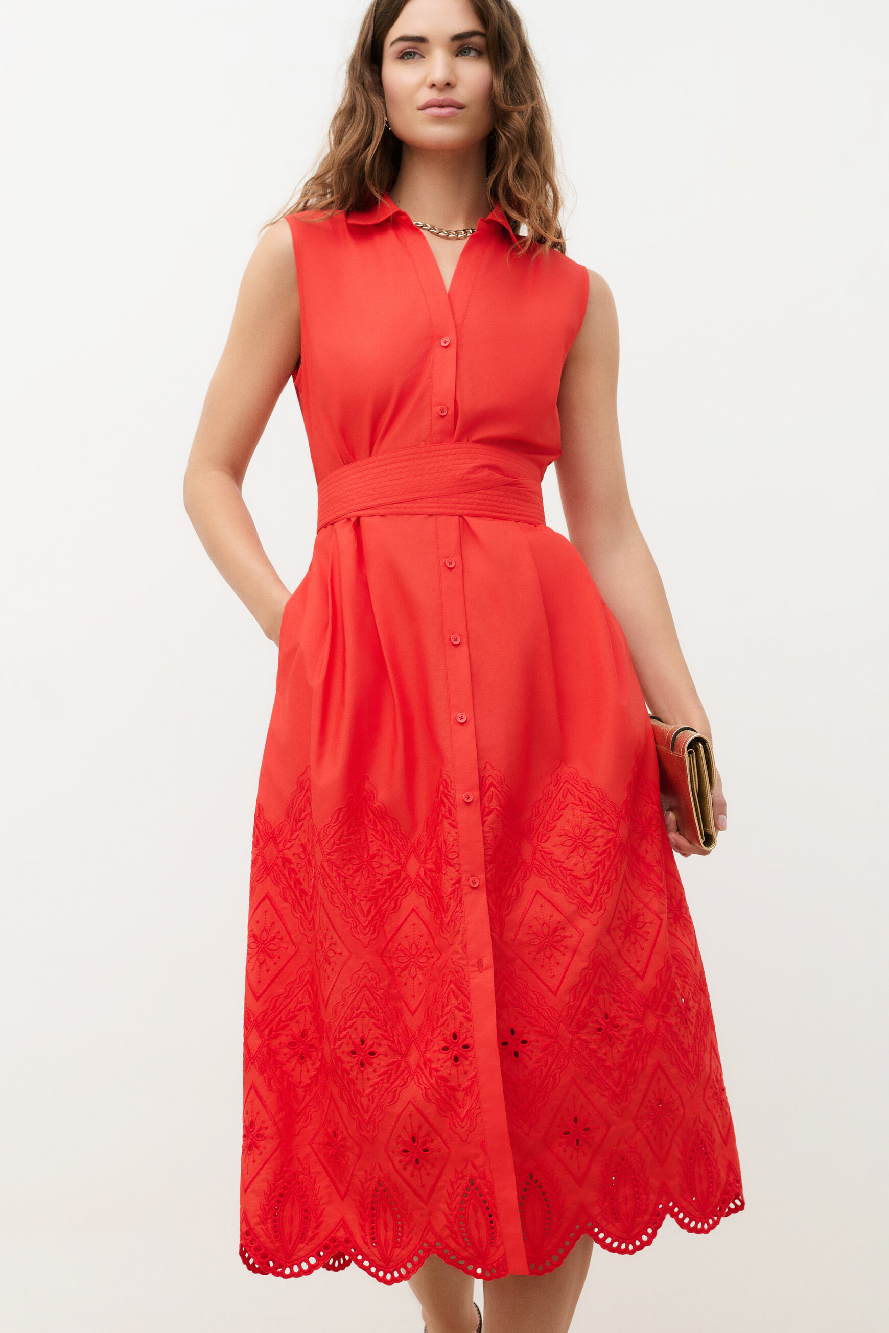 Romial dress red woman