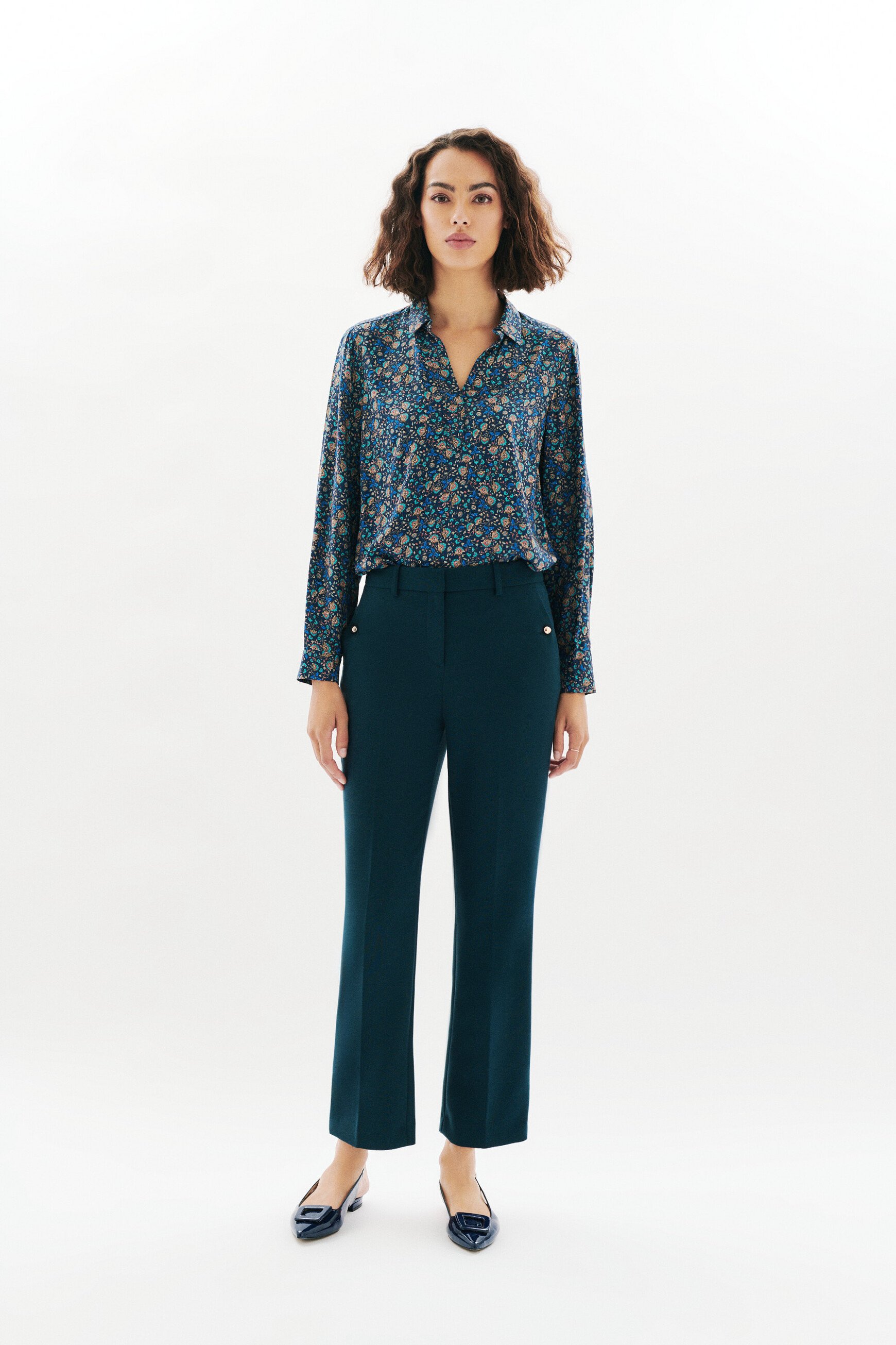 Pantaloni palissade blu anatra donna