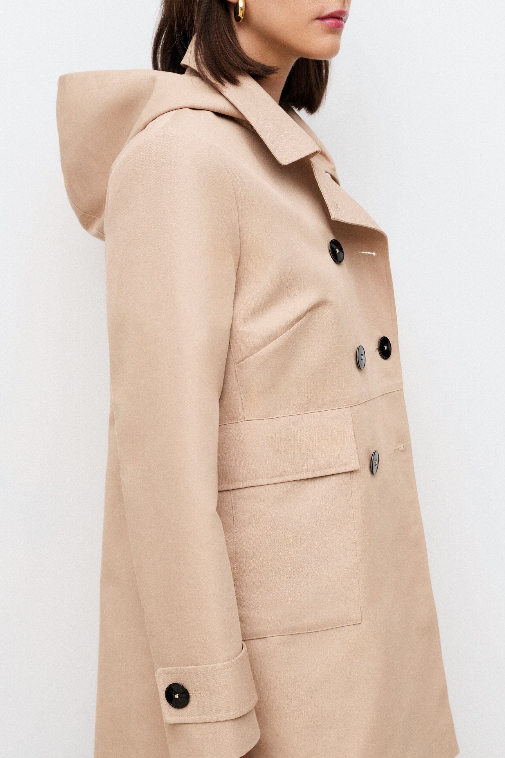 Manteau Glamour sable femme