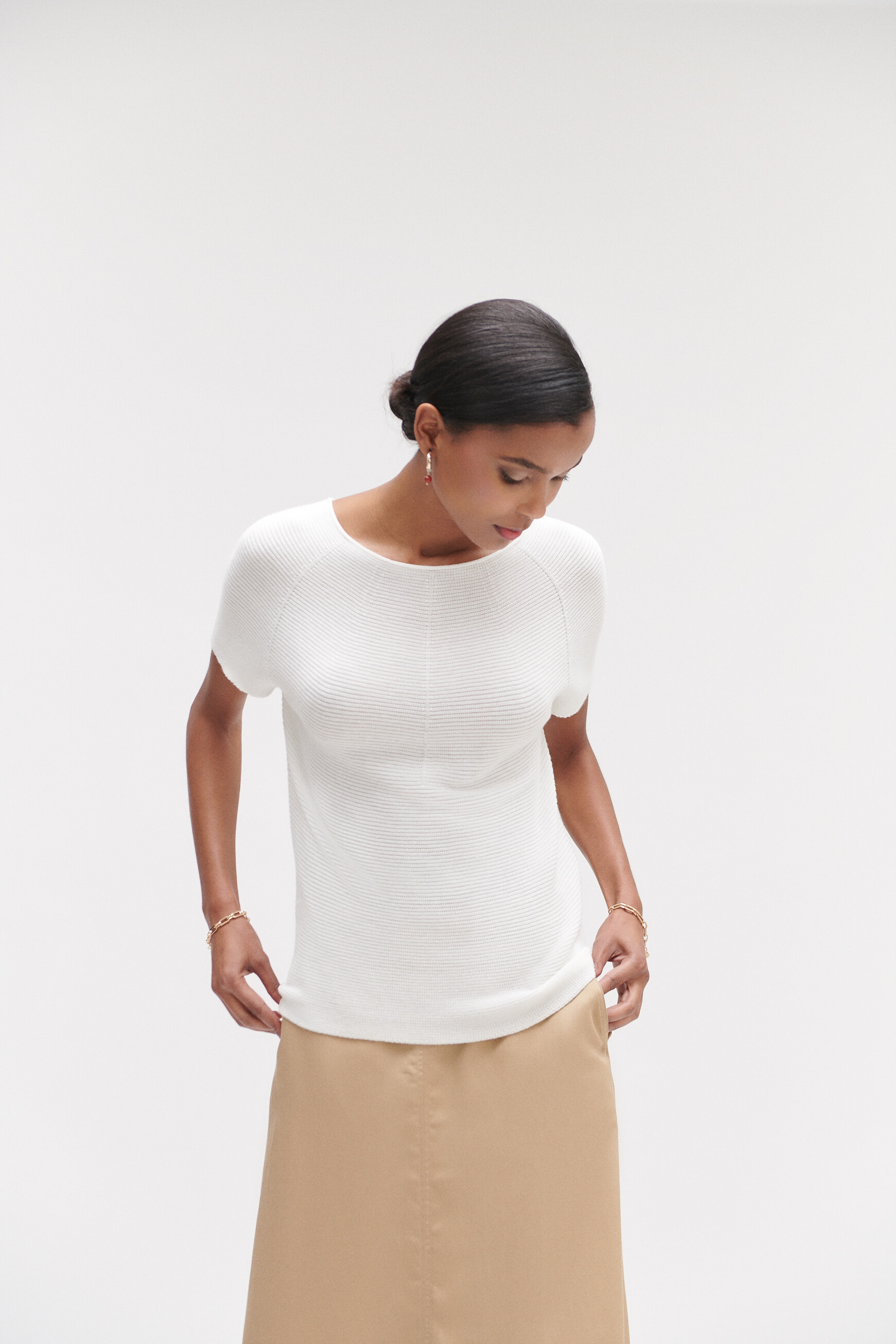 pull nathan en maille fantaisie ecru femme pull nathan en maille fantaisie ecru femme