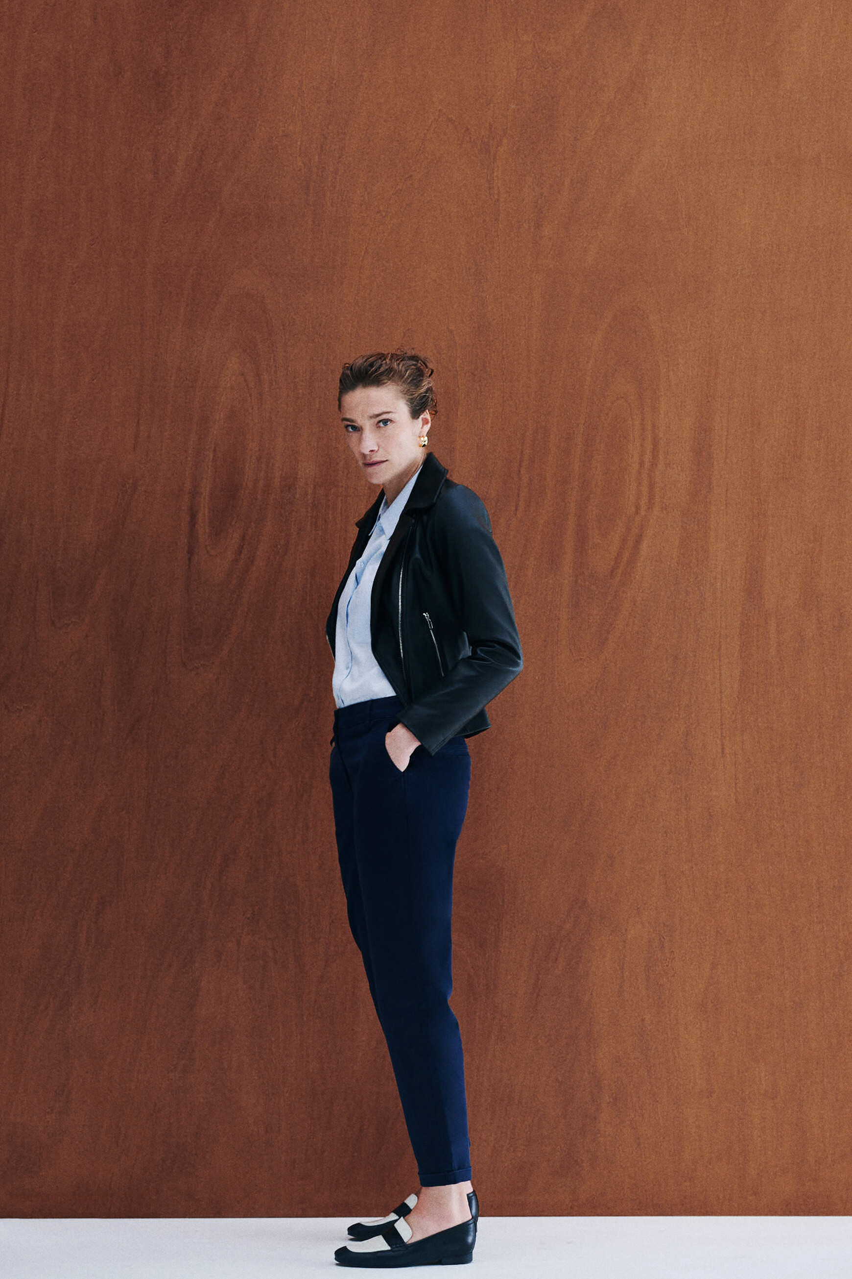 Pantalon pachille bleu marine femme
