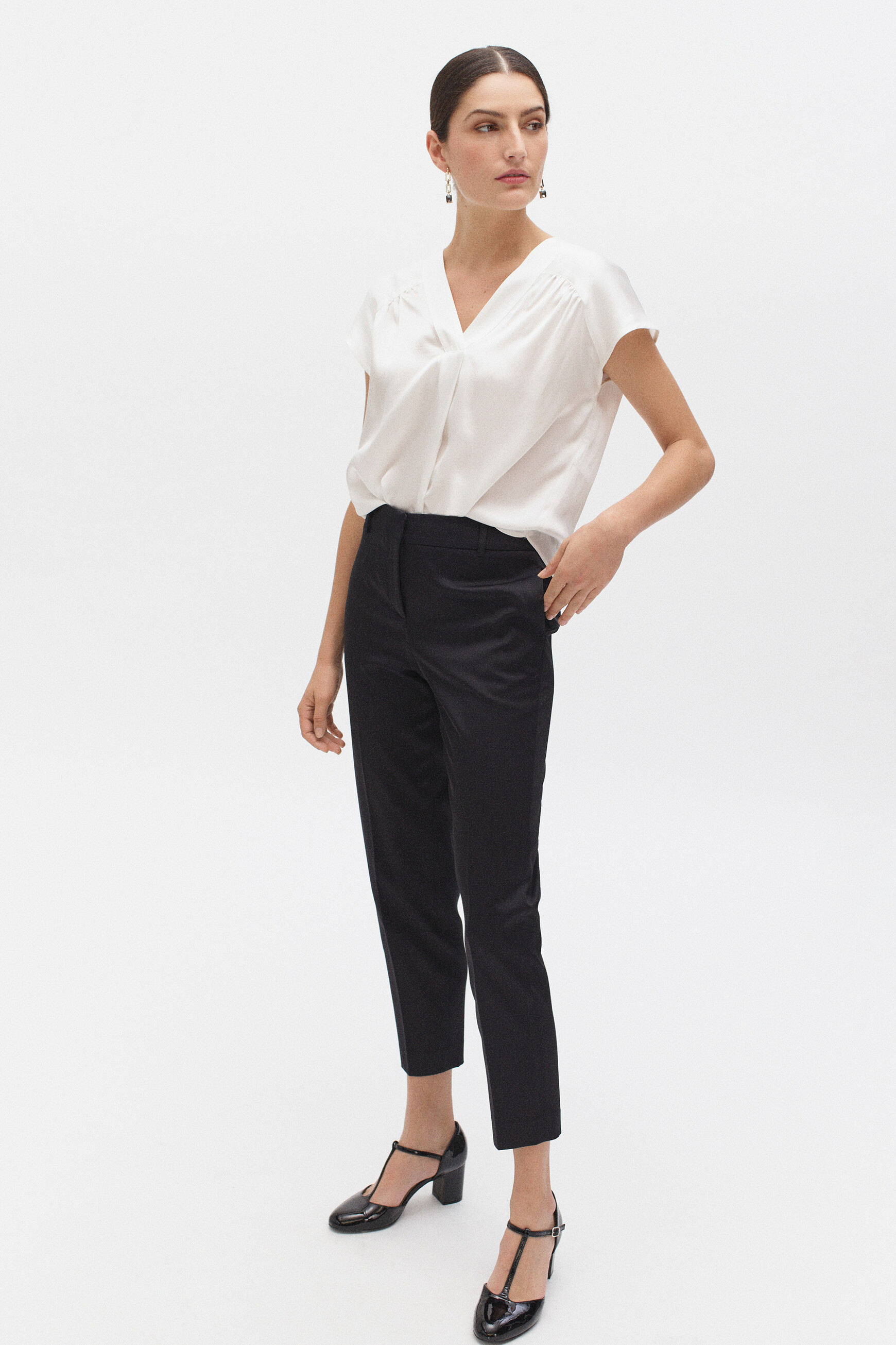 blusa 100 seda tatiana marfil mujer Blusa 100 % seda Tatiana marfil mujer