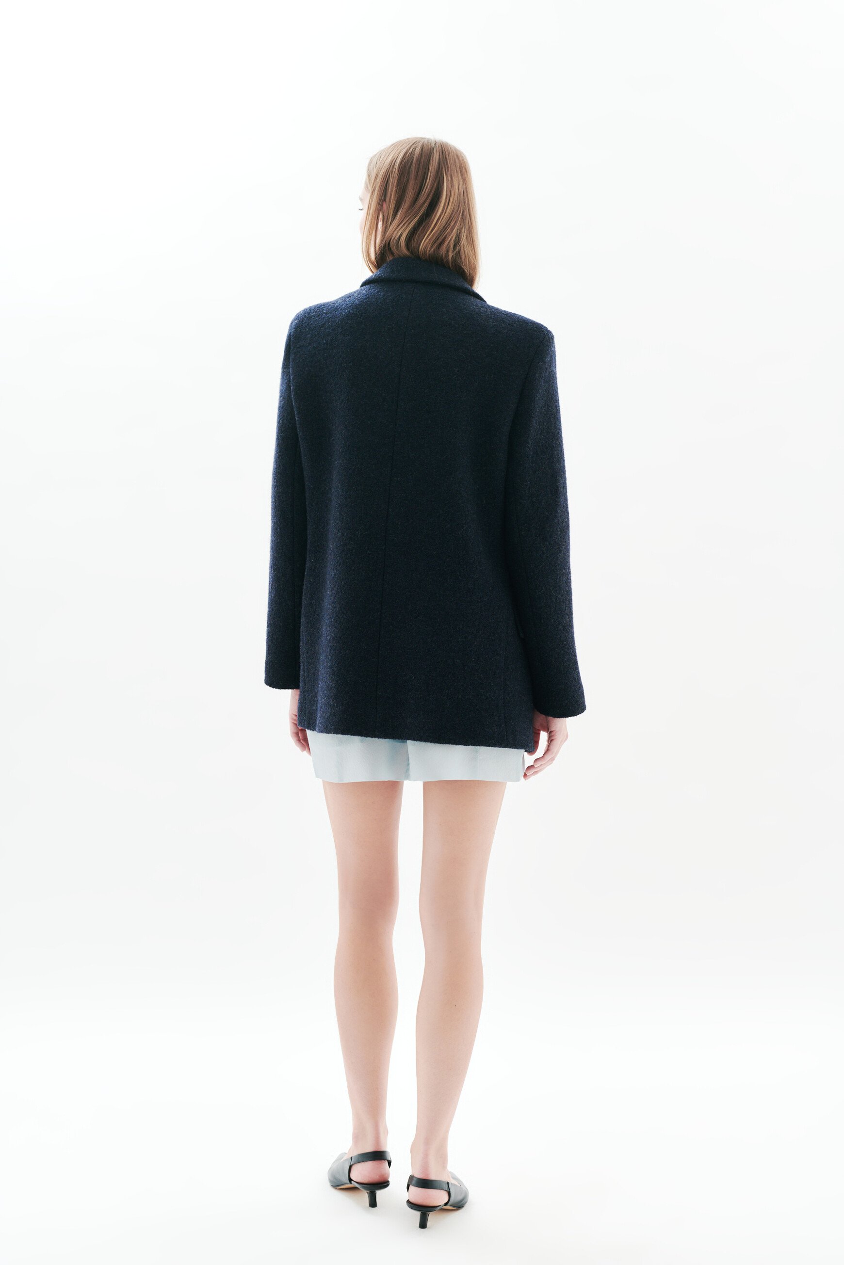 girelli coat 100 wool navy blue woman Girelli coat 100% wool navy blue woman