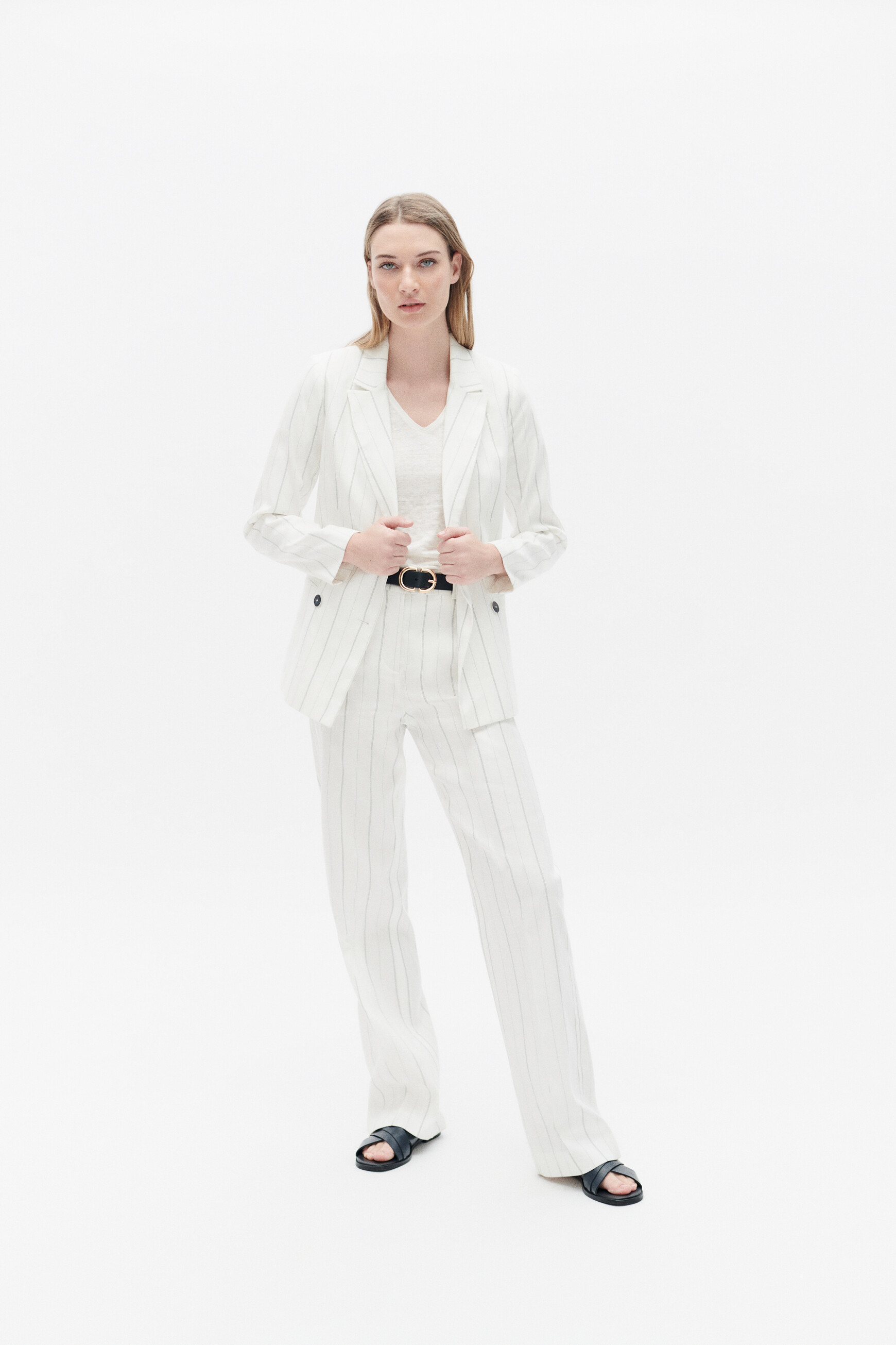 pantalon sandri ecru femme Pantalon sandri ecru femme