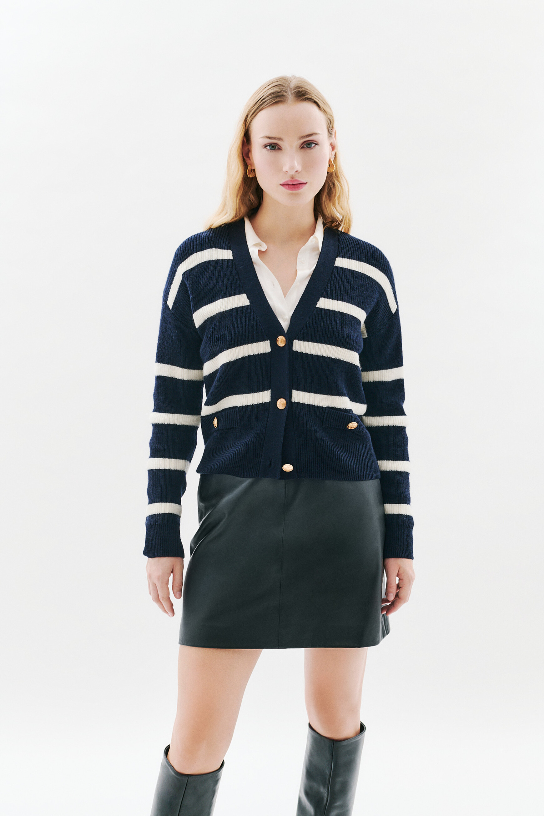 Gilet Mahe bleu marine femme