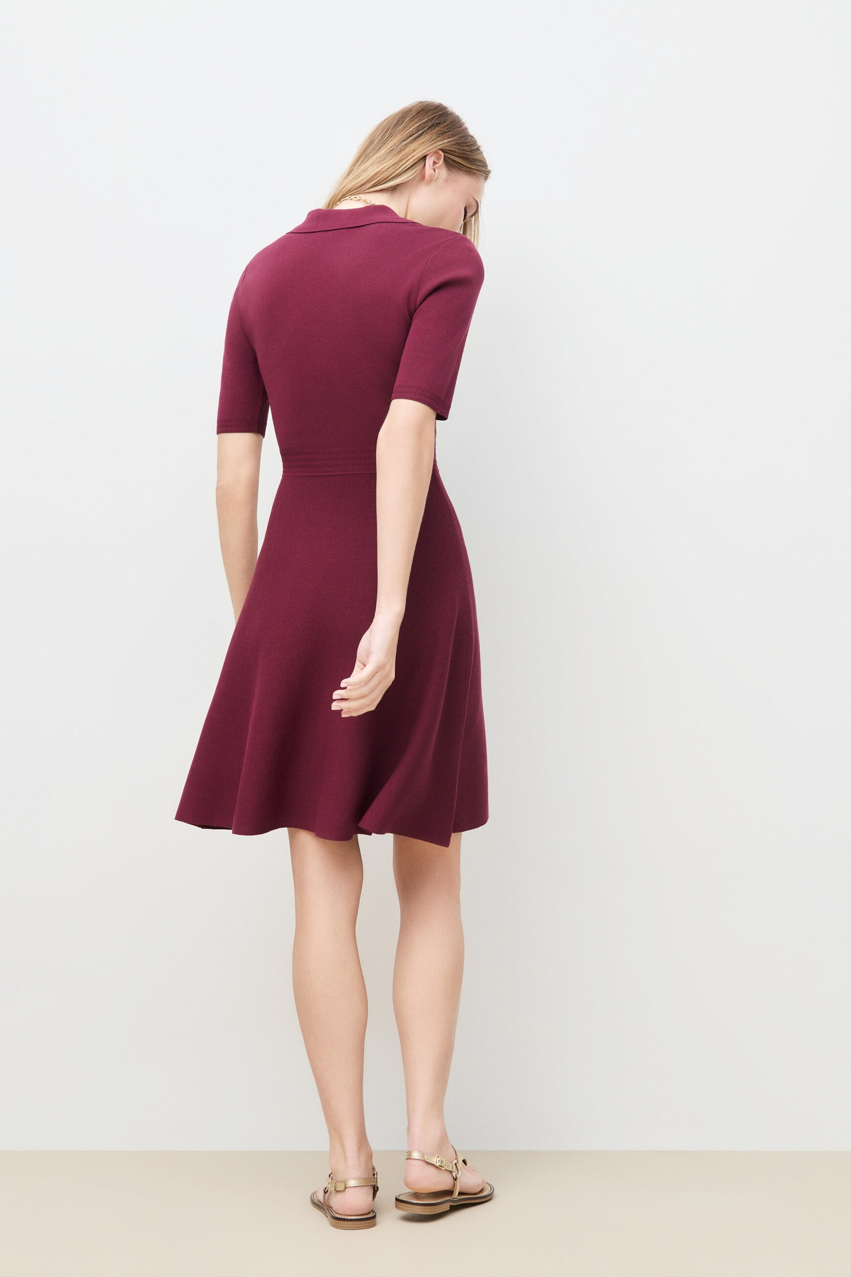Rteyla dress burgundy woman