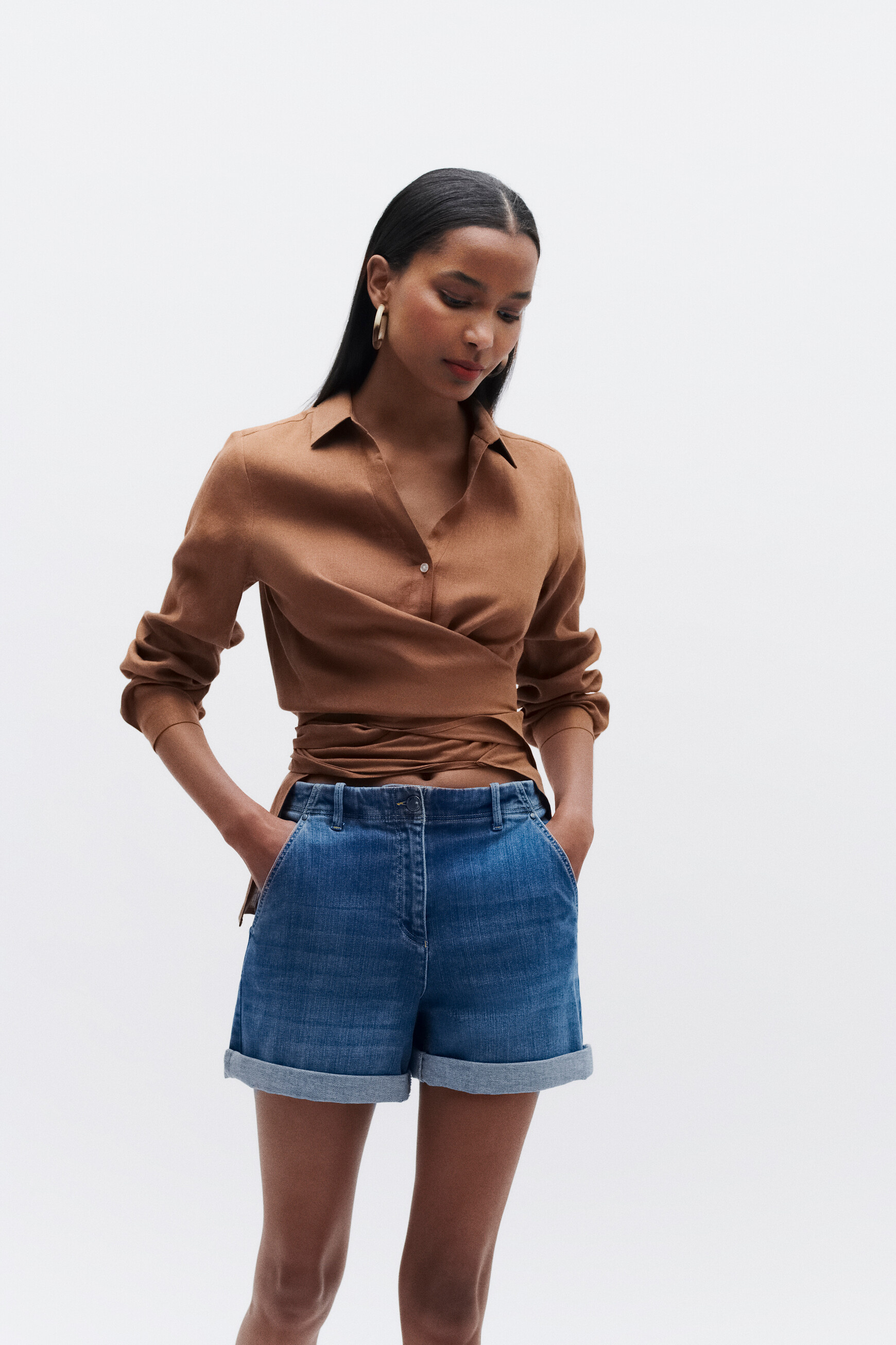 Shorts Salviano denim stone damen