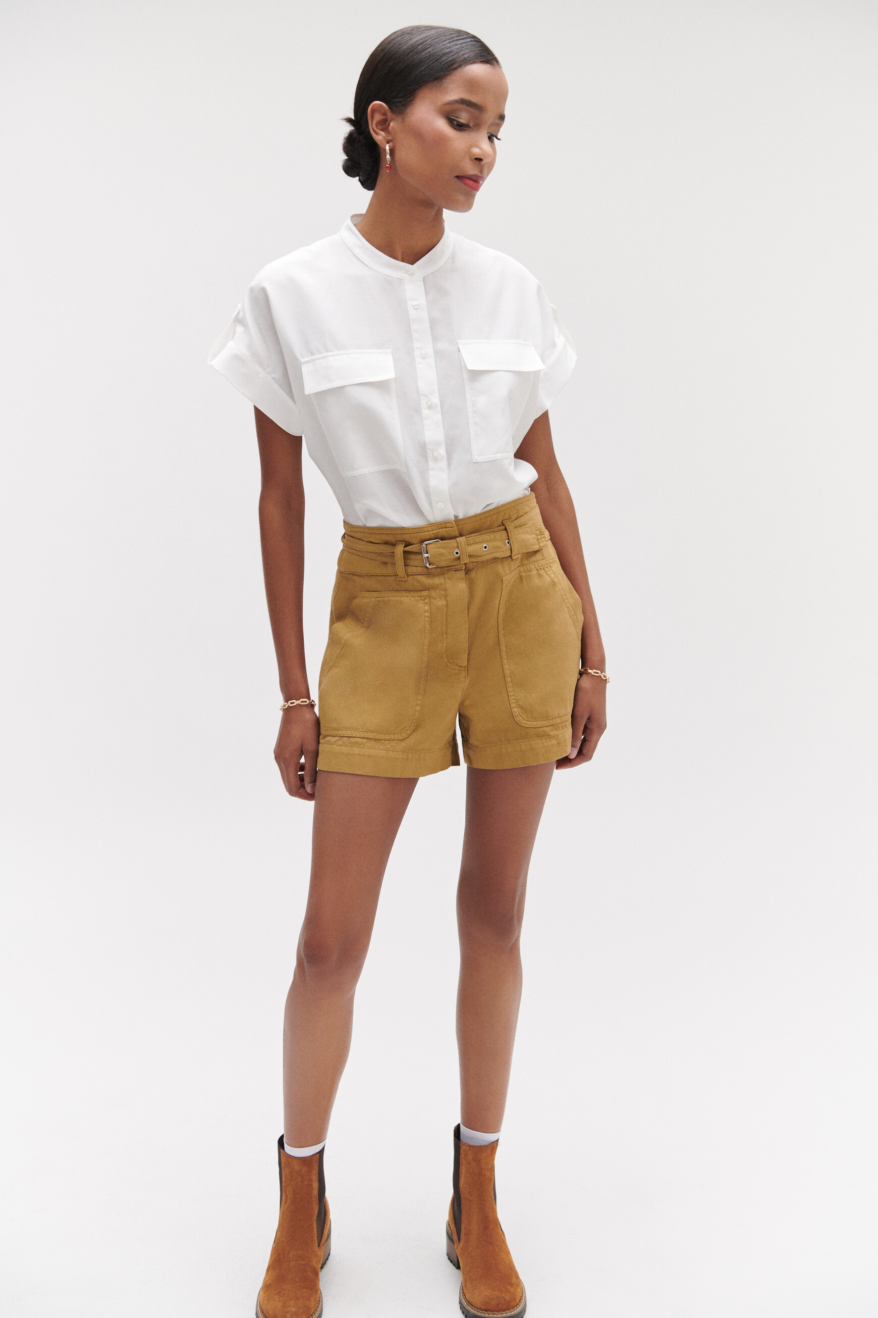 short casual bazzano taupe femme short casual bazzano taupe femme