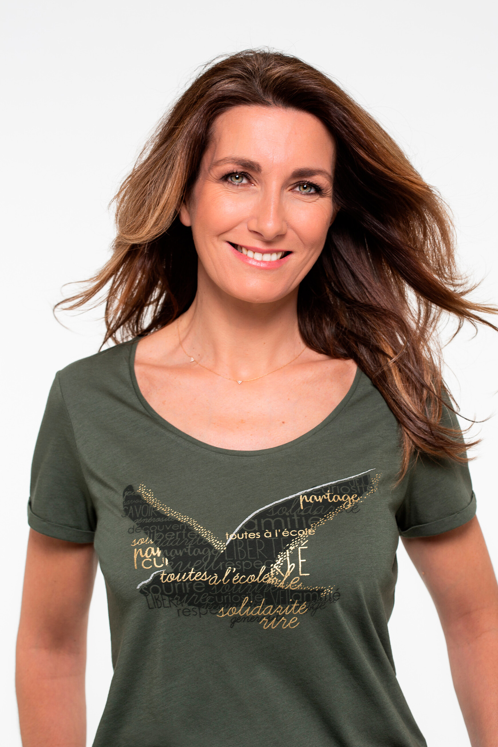 t shirt maddy vert kaki femme T-shirt Maddy vert kaki femme