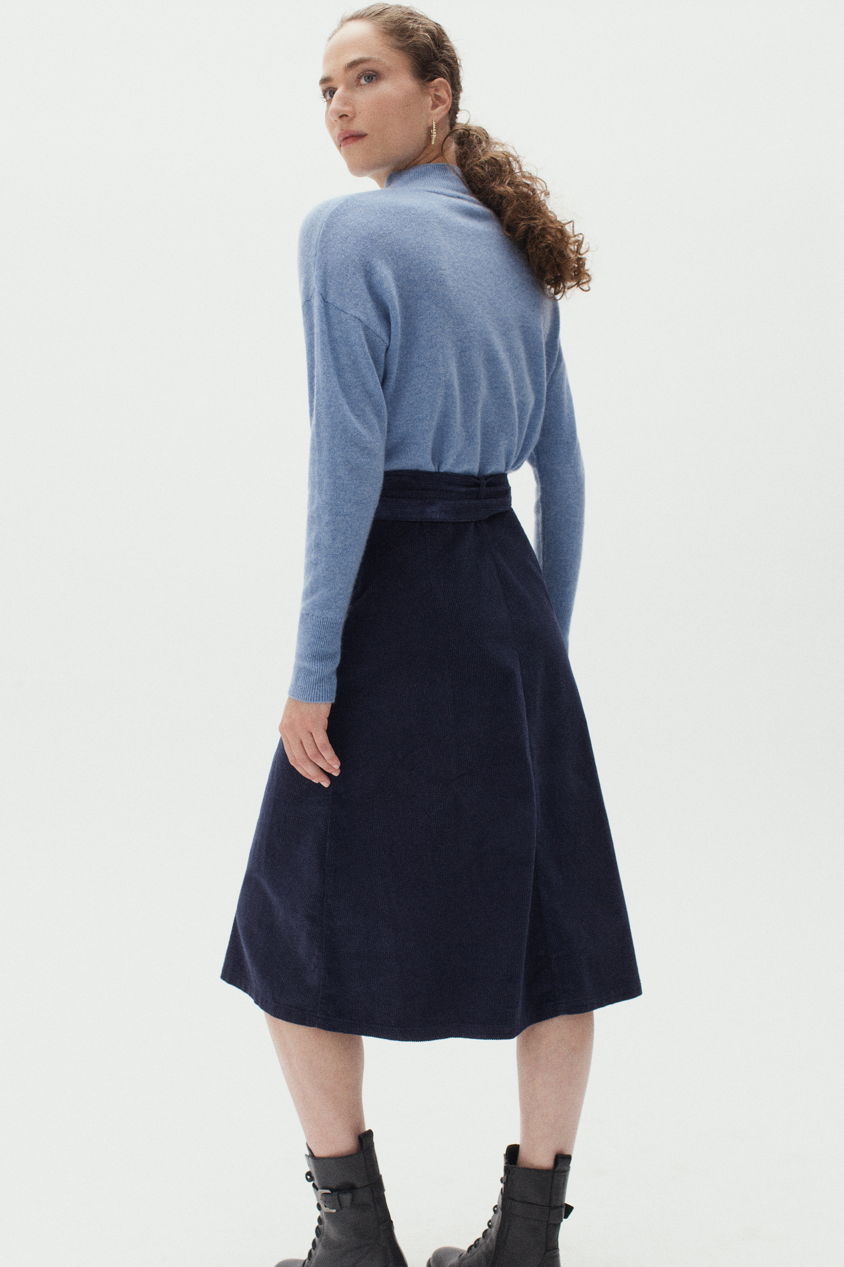 jupe lucia velours bleu marine femme jupe lucia velours bleu marine femme