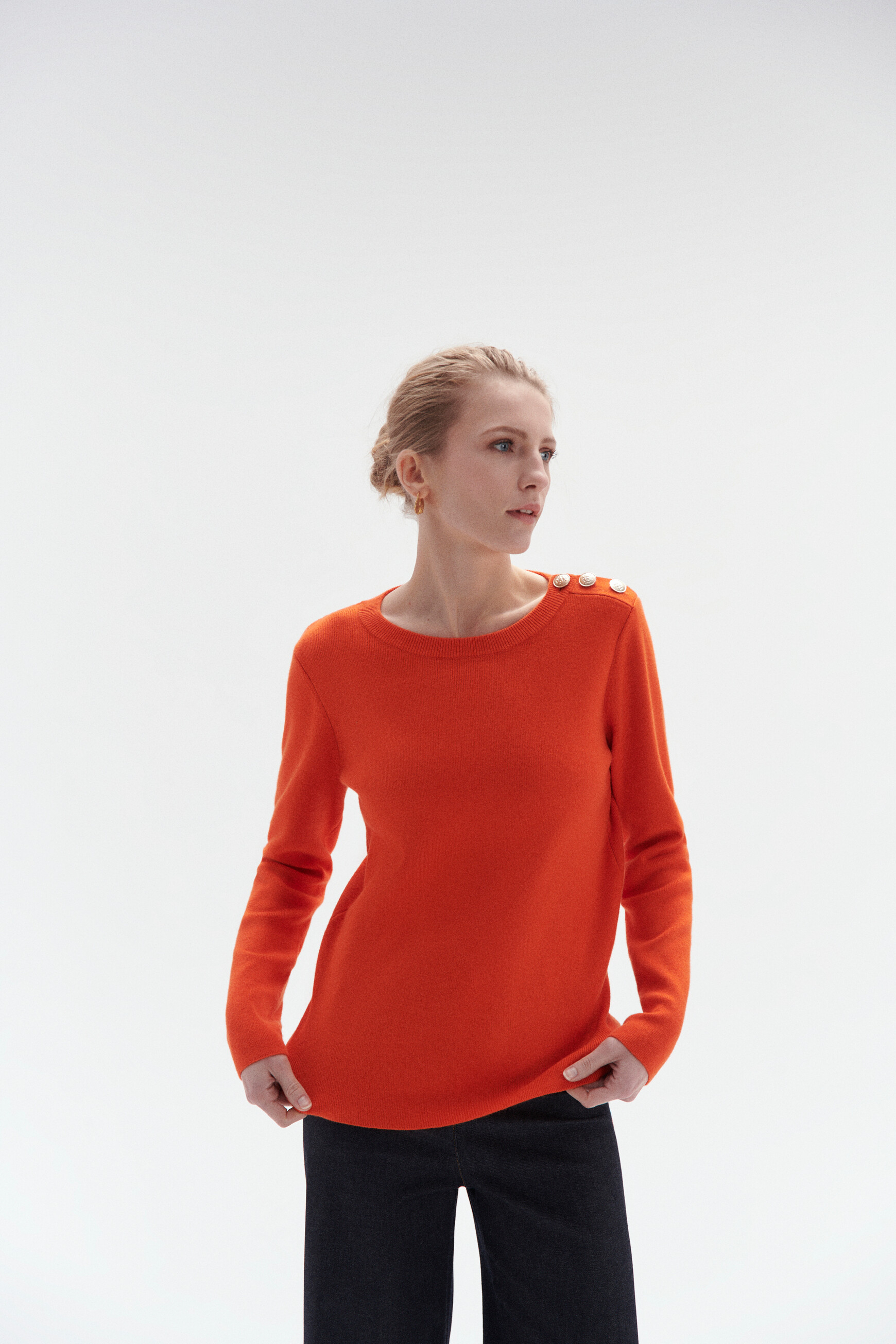 pull marin aurelie orange femme Pull marin aurelie orange femme