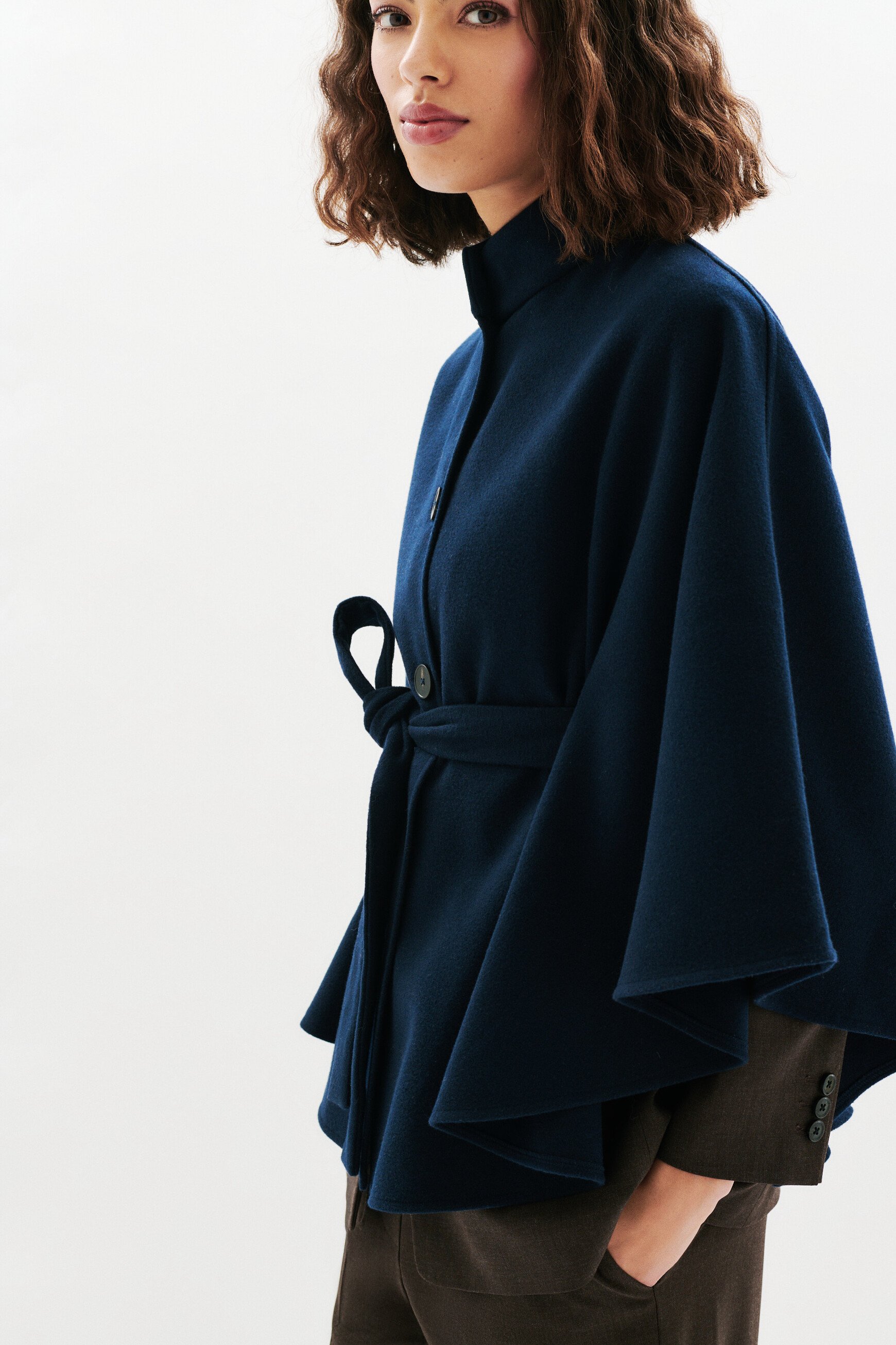 Poncho Hacaro marineblau damen