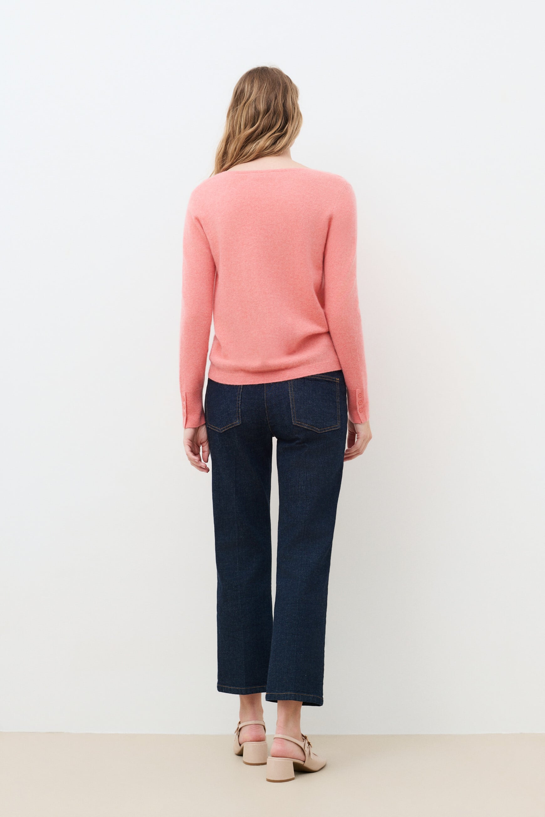 Mvickie sweater 100% cashmere dusty pink woman