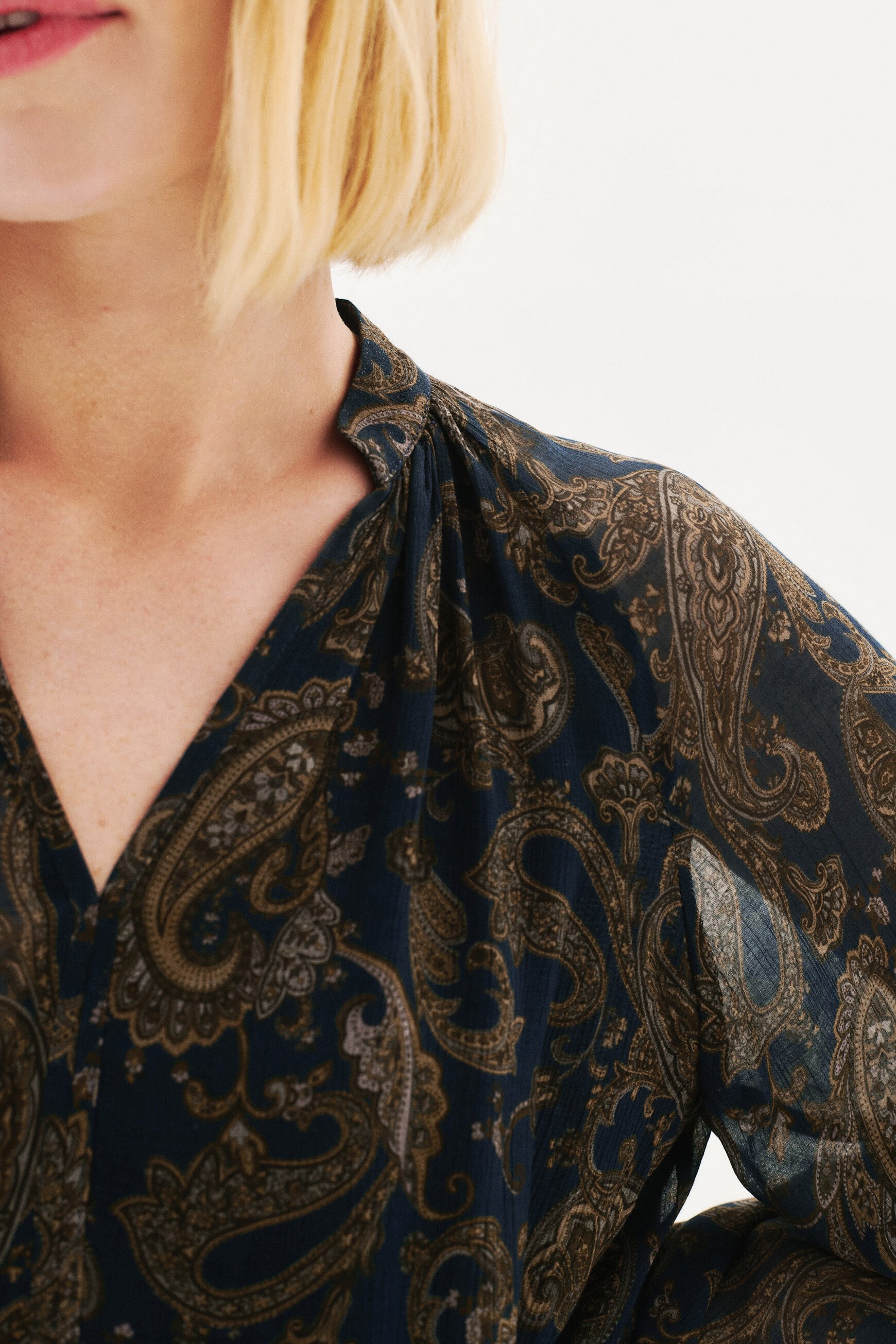 Csylvia blouse navy blue woman