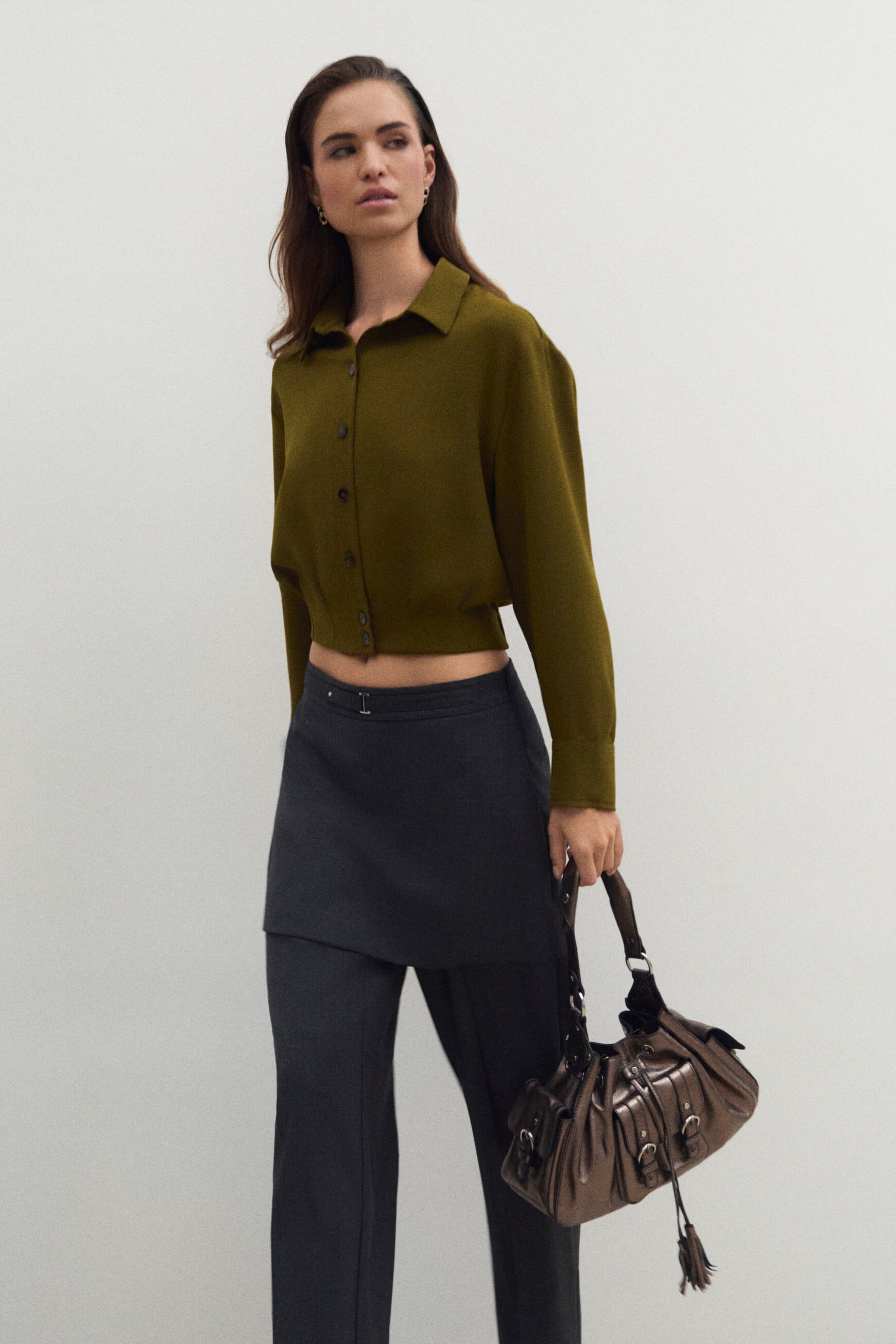 Chemise Cime vert olive femme