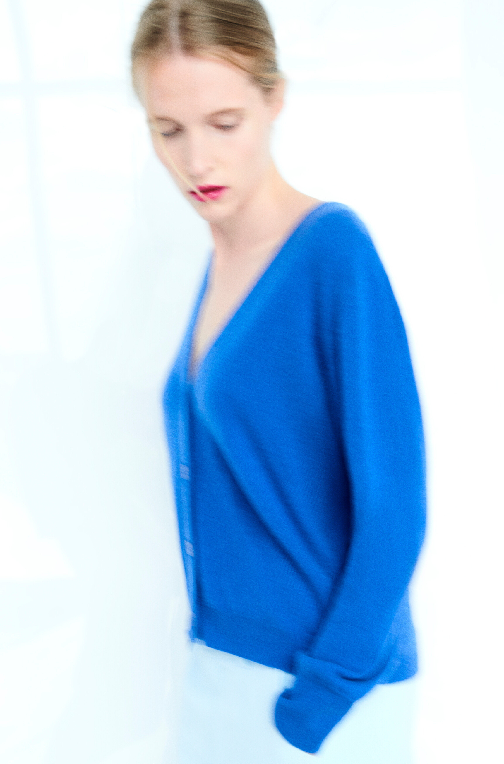 Gilet megane bleu electrique femme