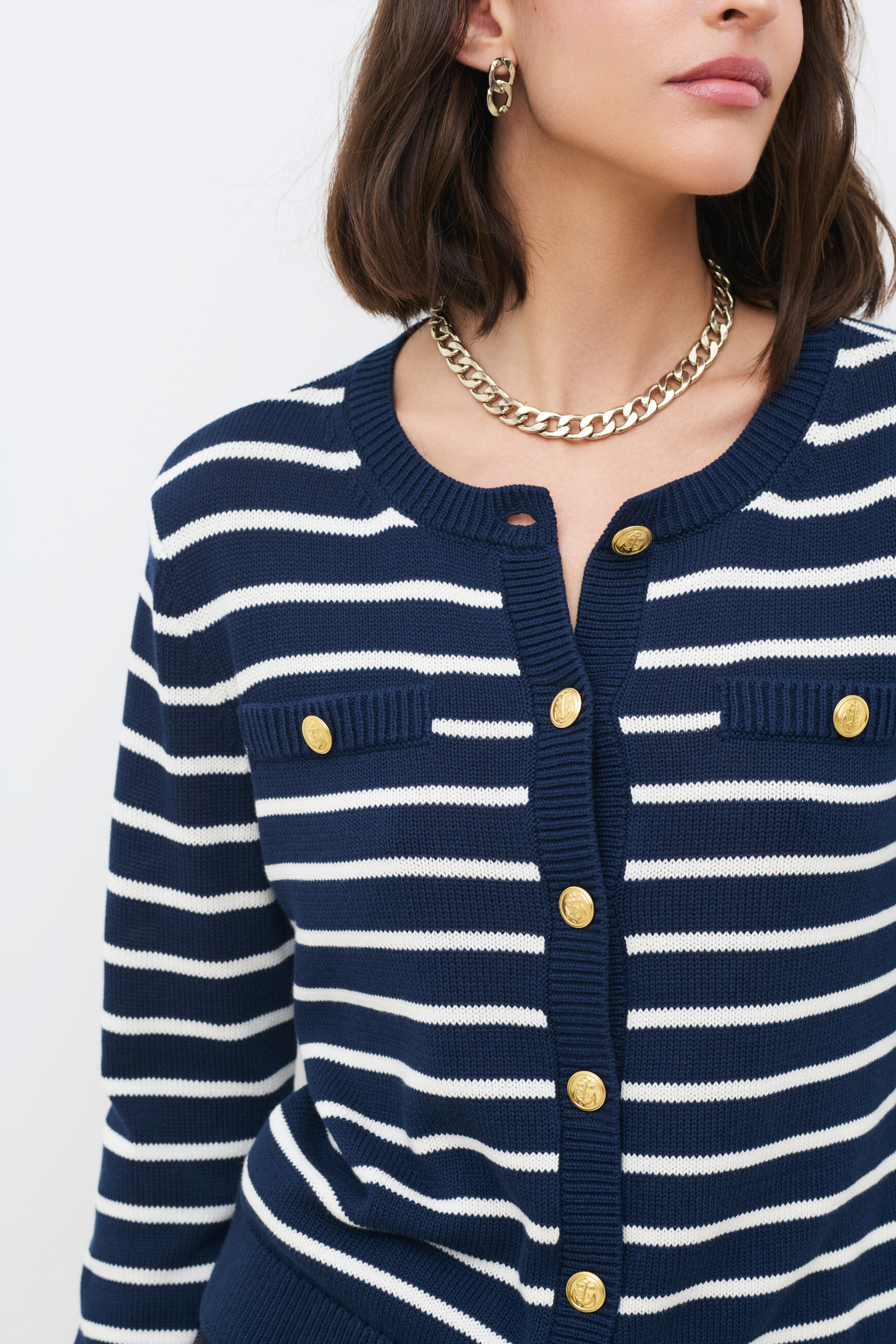Pull Mrobin bleu marine femme