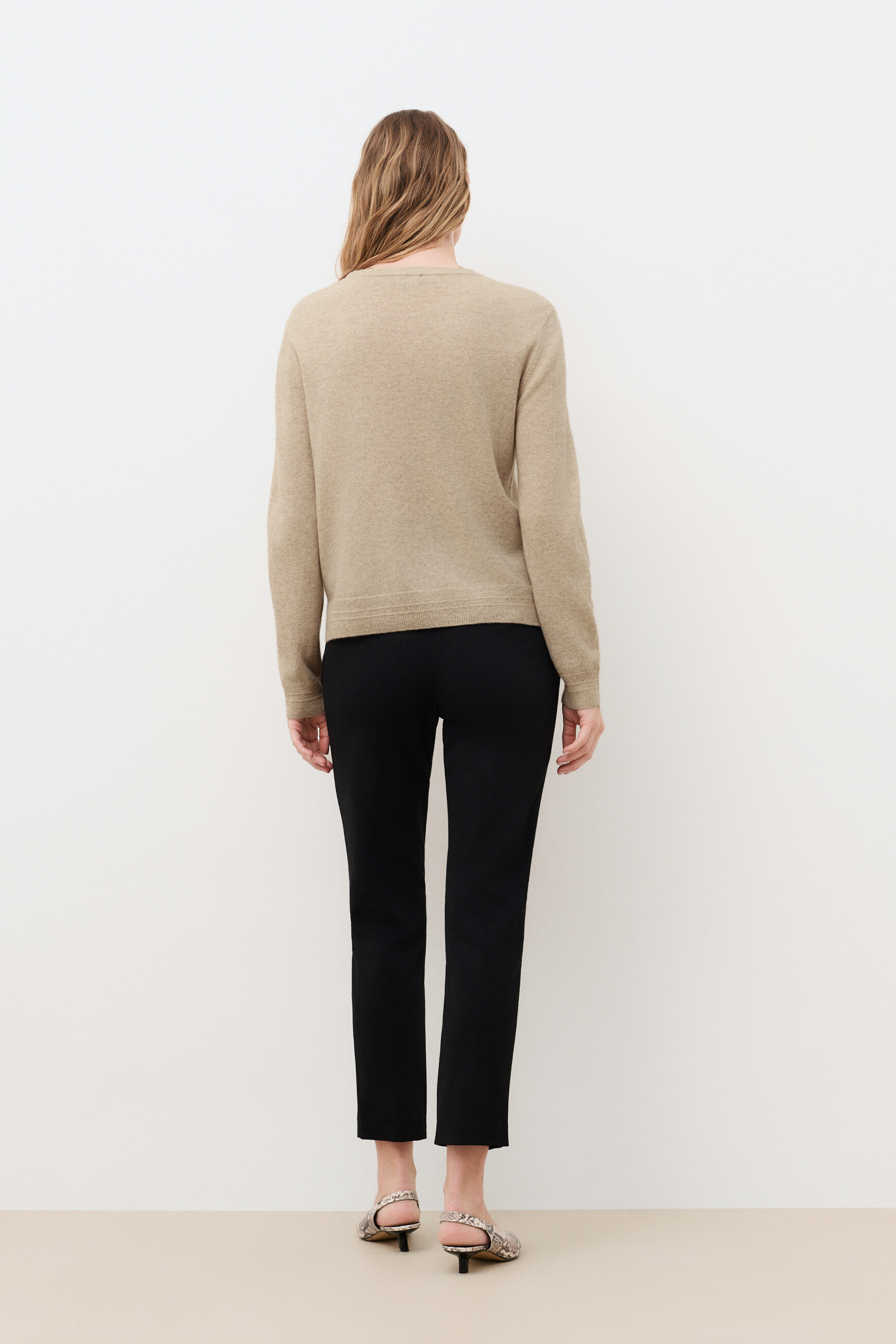 Mjanice sweater 100% cashmere sand woman